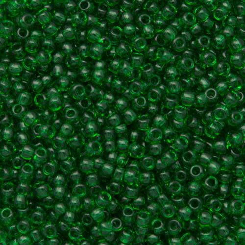 rocaille toho seed beads 11/0 transparent grass green (7b) | 10gr