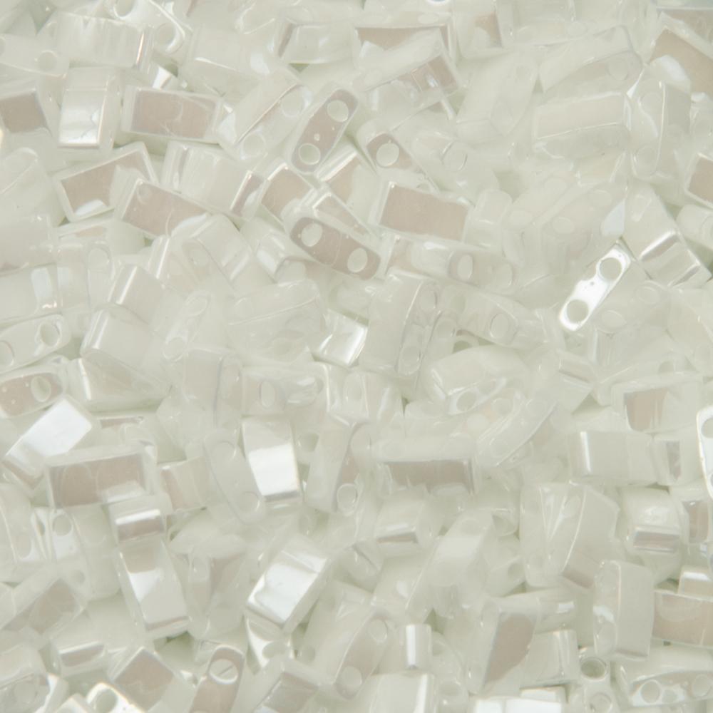 saatperlen half tila miyuki opaque white pearl 5x2,3mm | 5gr