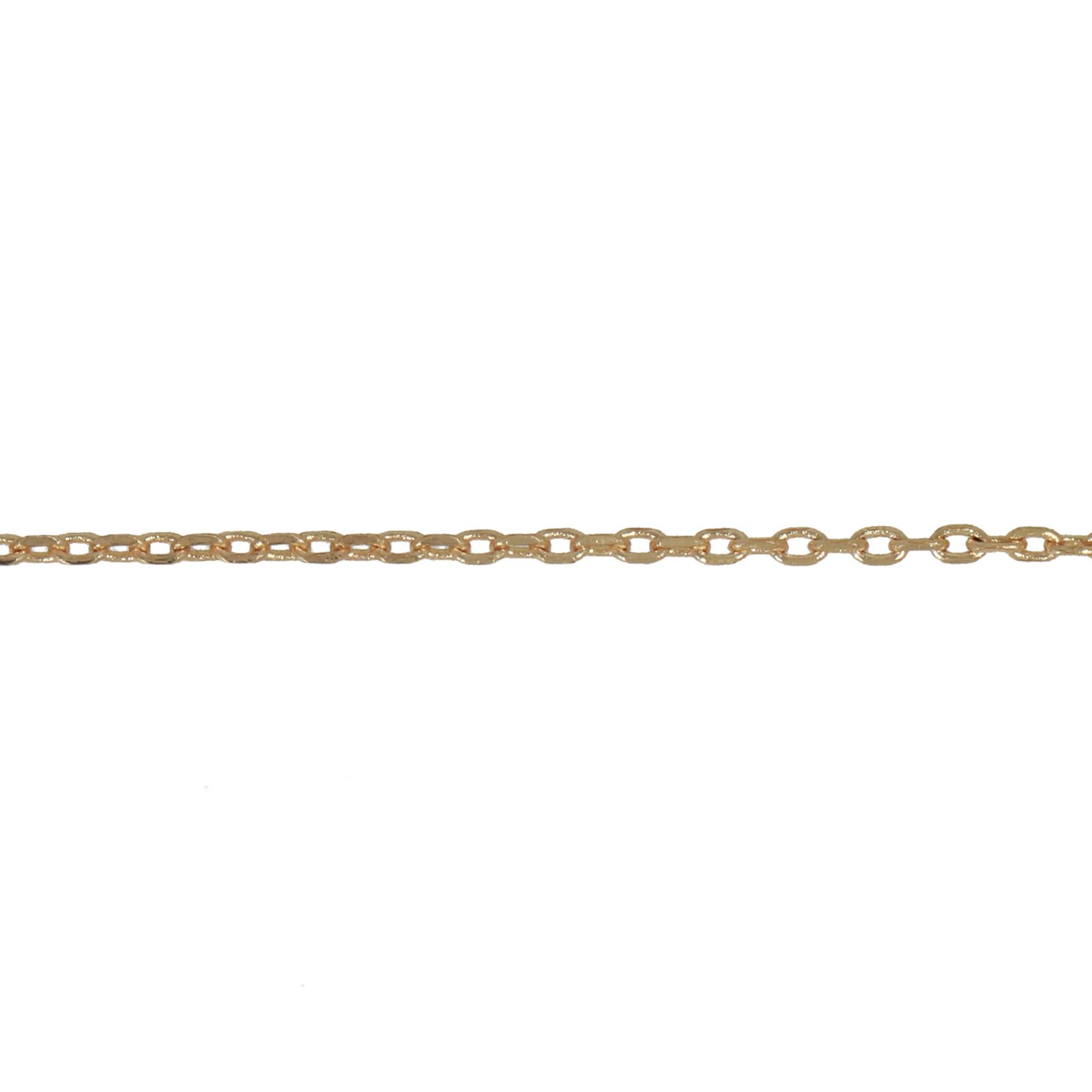 gold plated flat oval cable chain 2x1,5mm - wire 0,4mm | 1mt