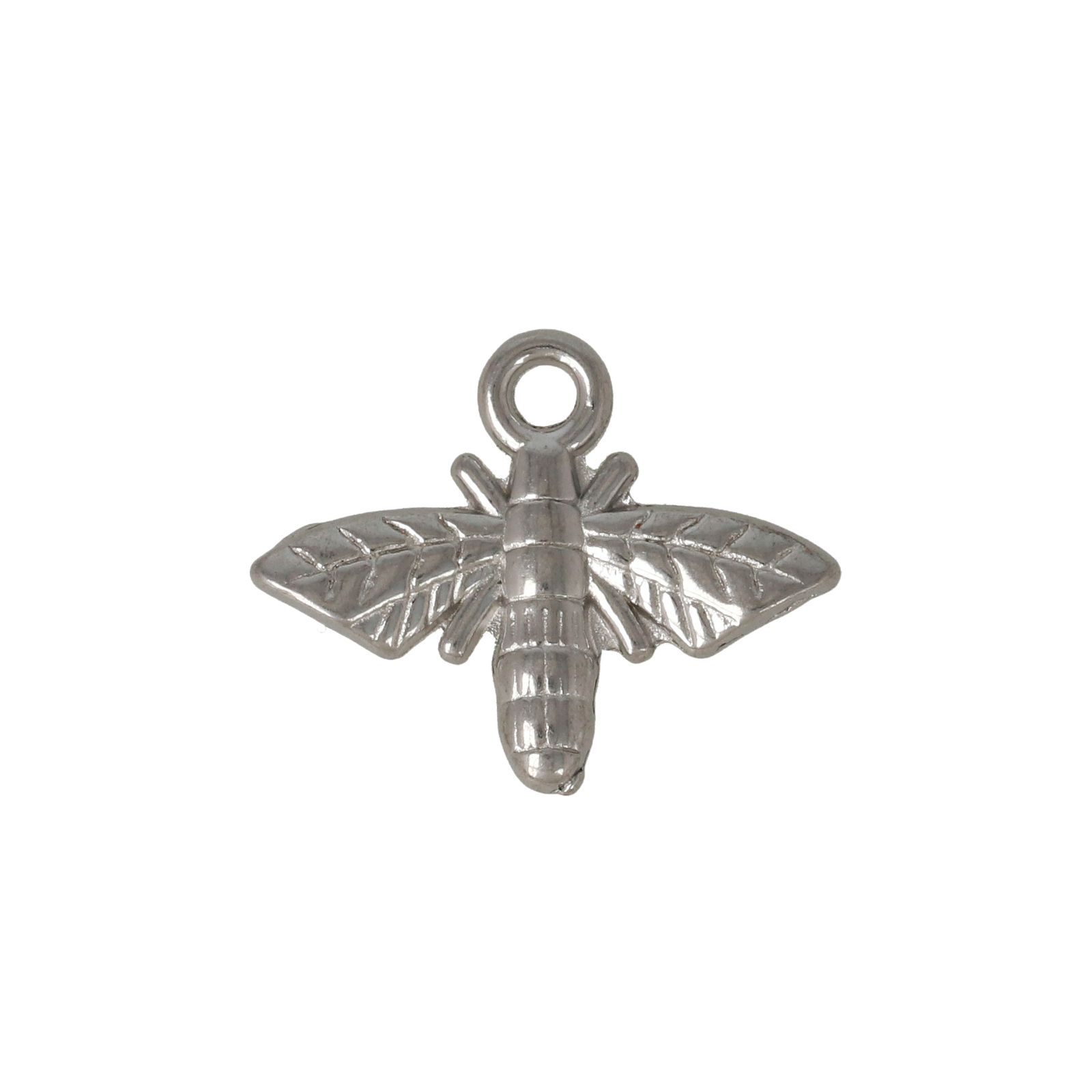 stainless steel moth charm 17,5x11mm | 2pc