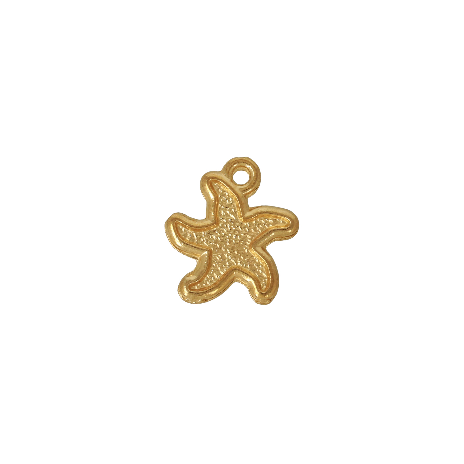 gold plated stainless steel starfish charm 13,5mm | 2pc