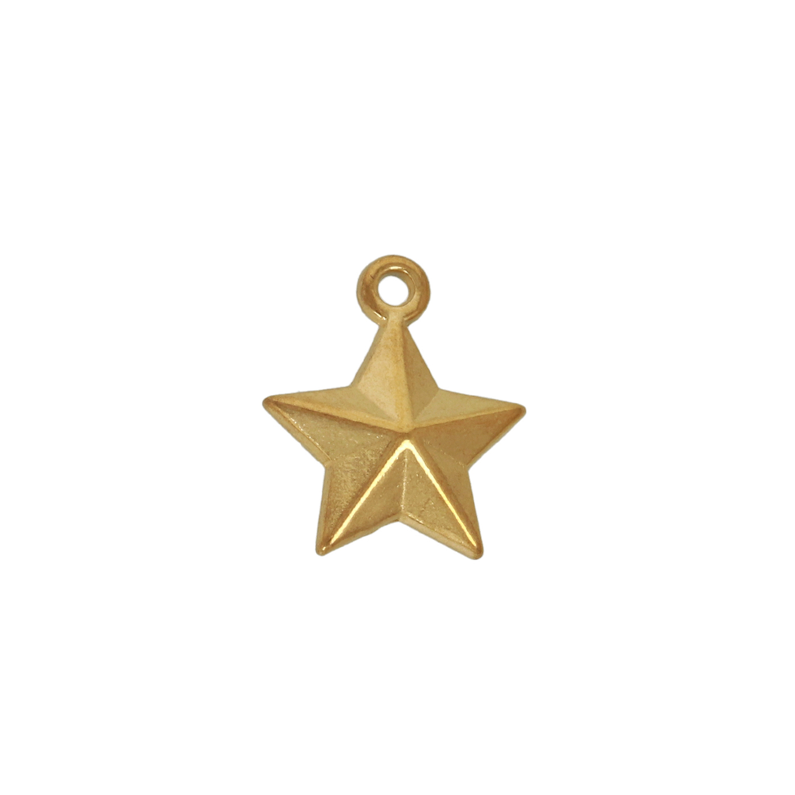gold plated stainless steel star charm 12mm | 2pc
