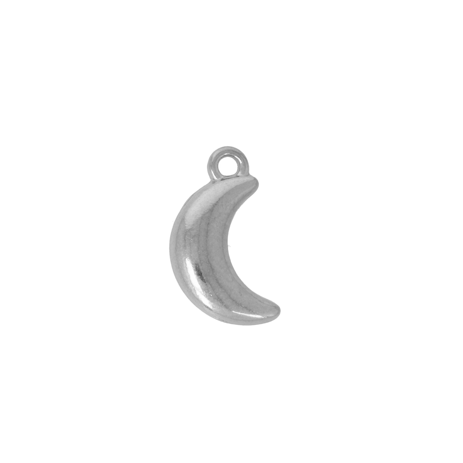 stainless steel moon charm 12x8mm | 2pc
