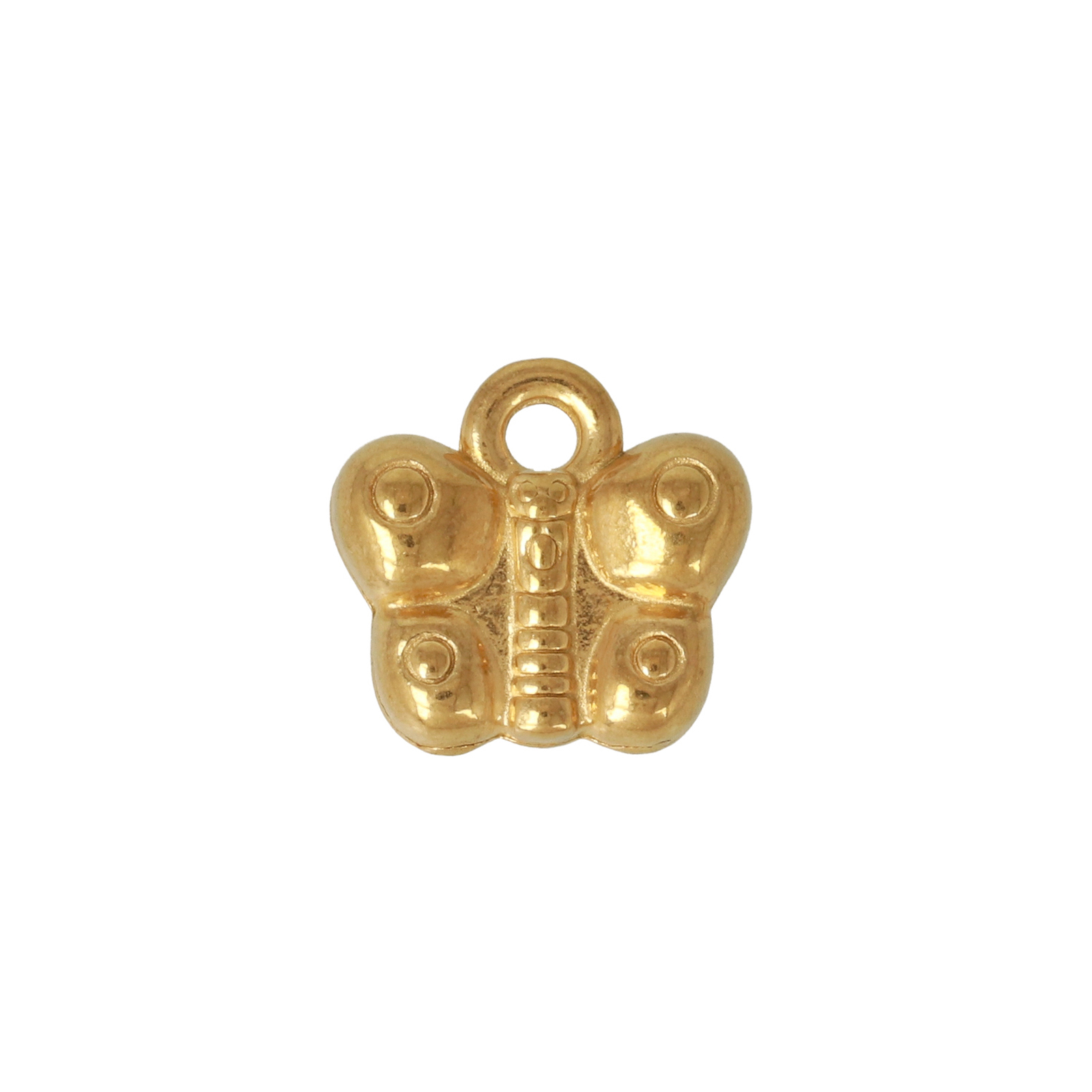 gold plated stainless steel butterfly charm 12,5x9mm | 2pc