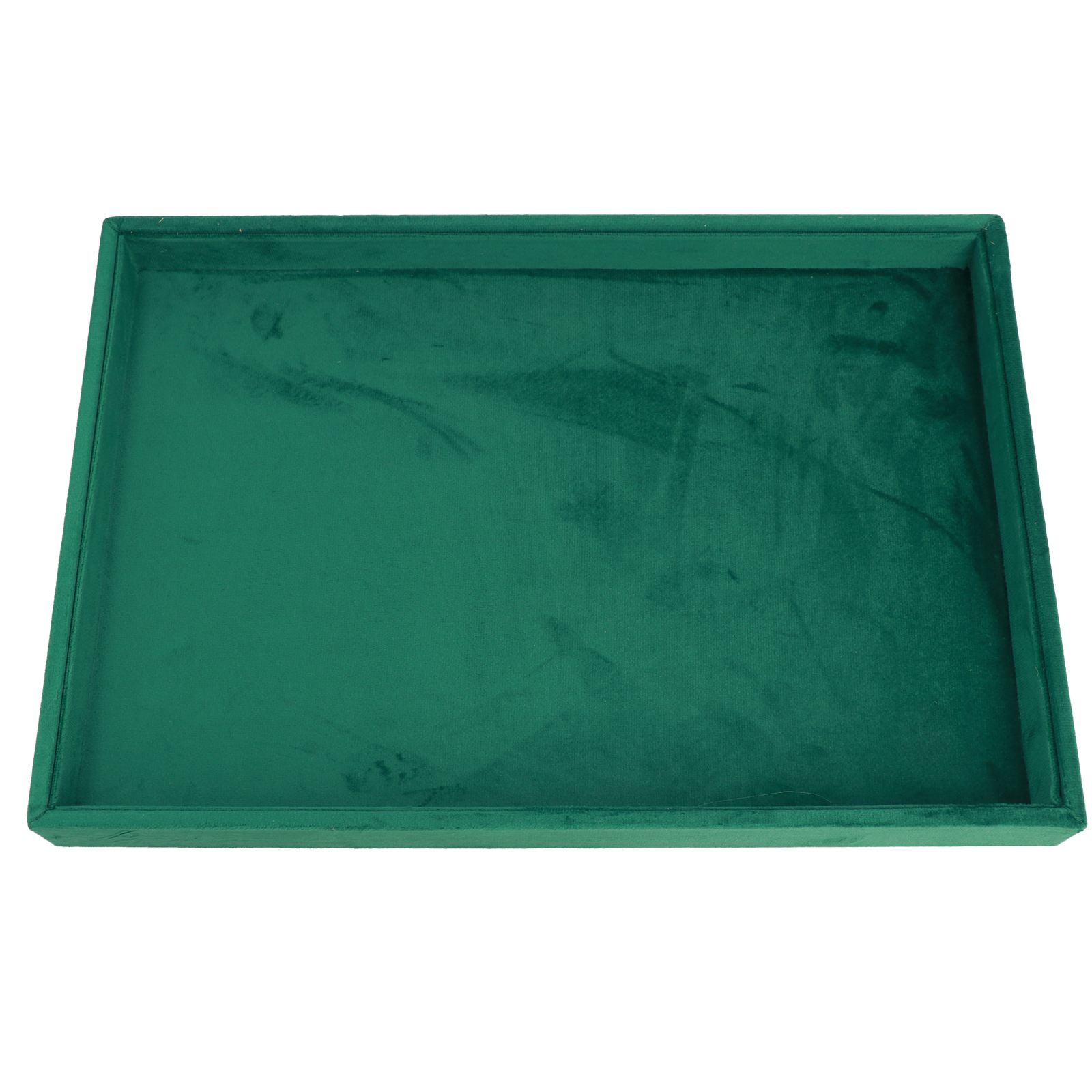 jewelry tray green velvet rectangle 35x24cm | 1pc