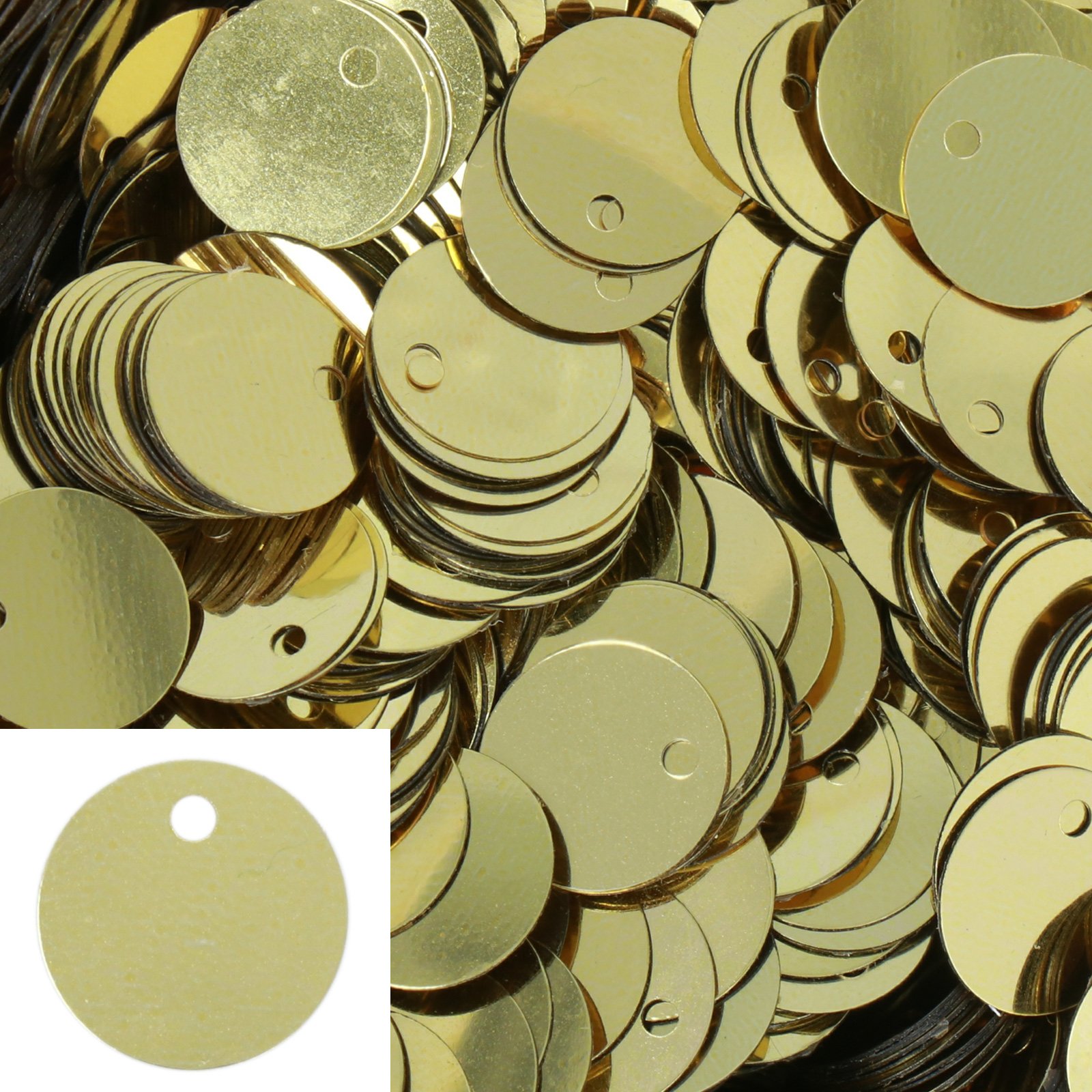 pailletten glatt anhänger yellow gold 10mm | 20gr