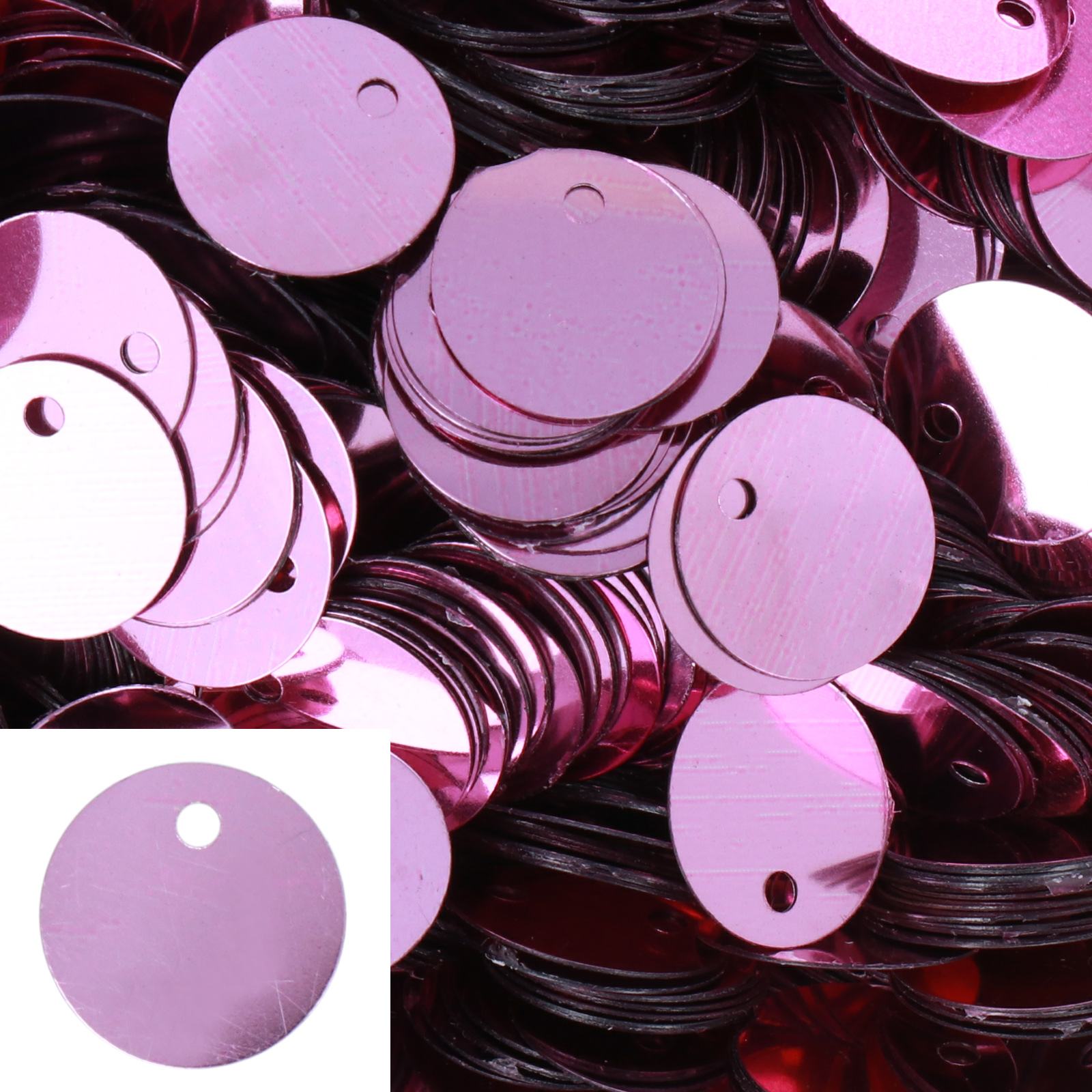 pailletten glatt anhänger pink 10mm | 20gr