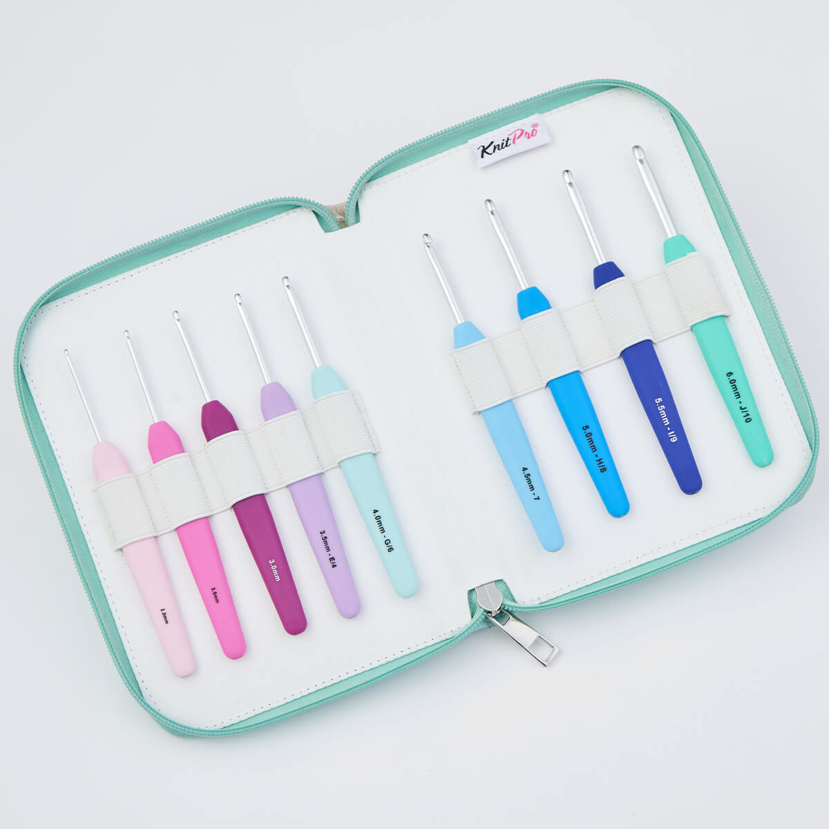knitpro wave 2.0 deluxe single ended crochet hook - 9pc | 1pc