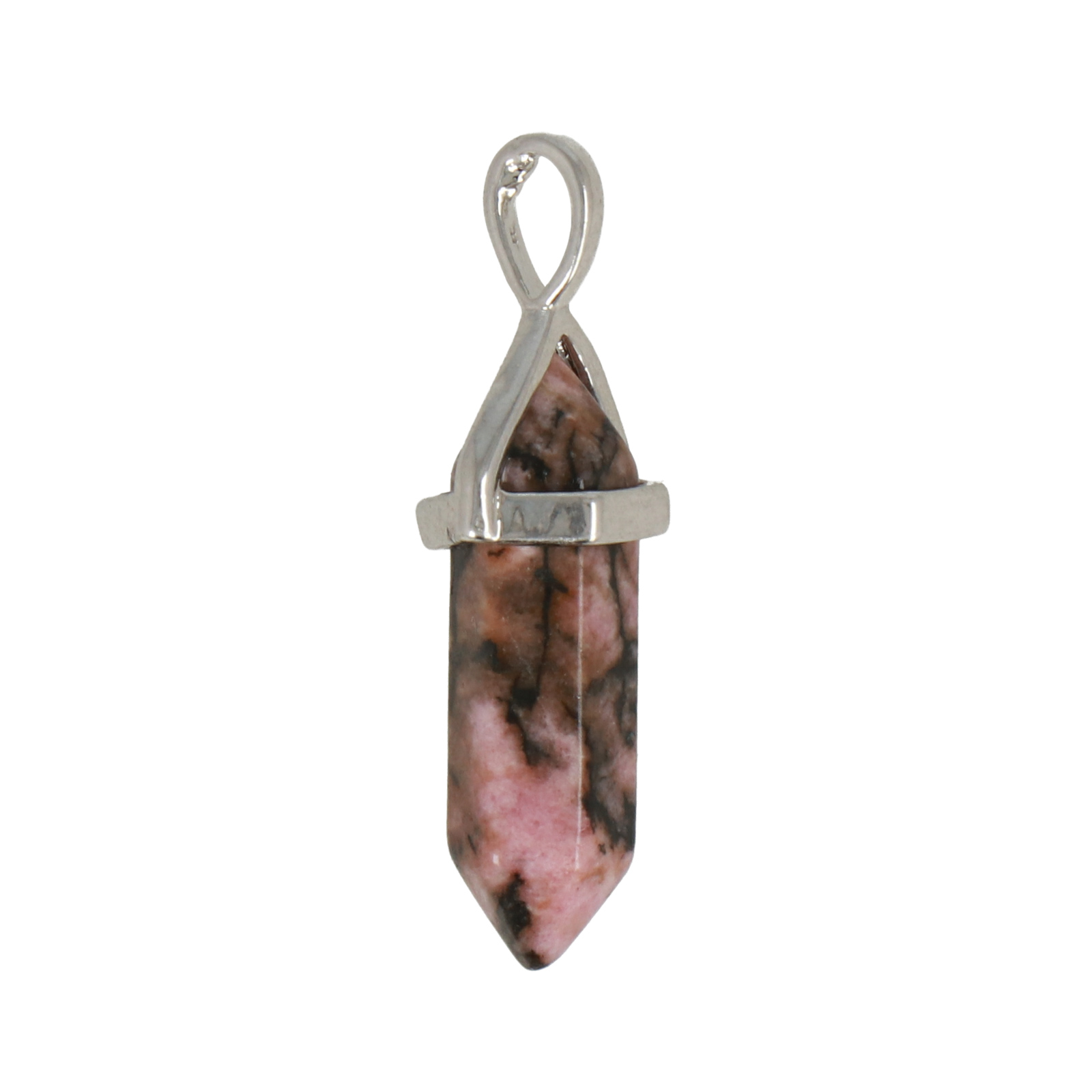 rhodonite lace pendant double point 30x6mm | 2pc
