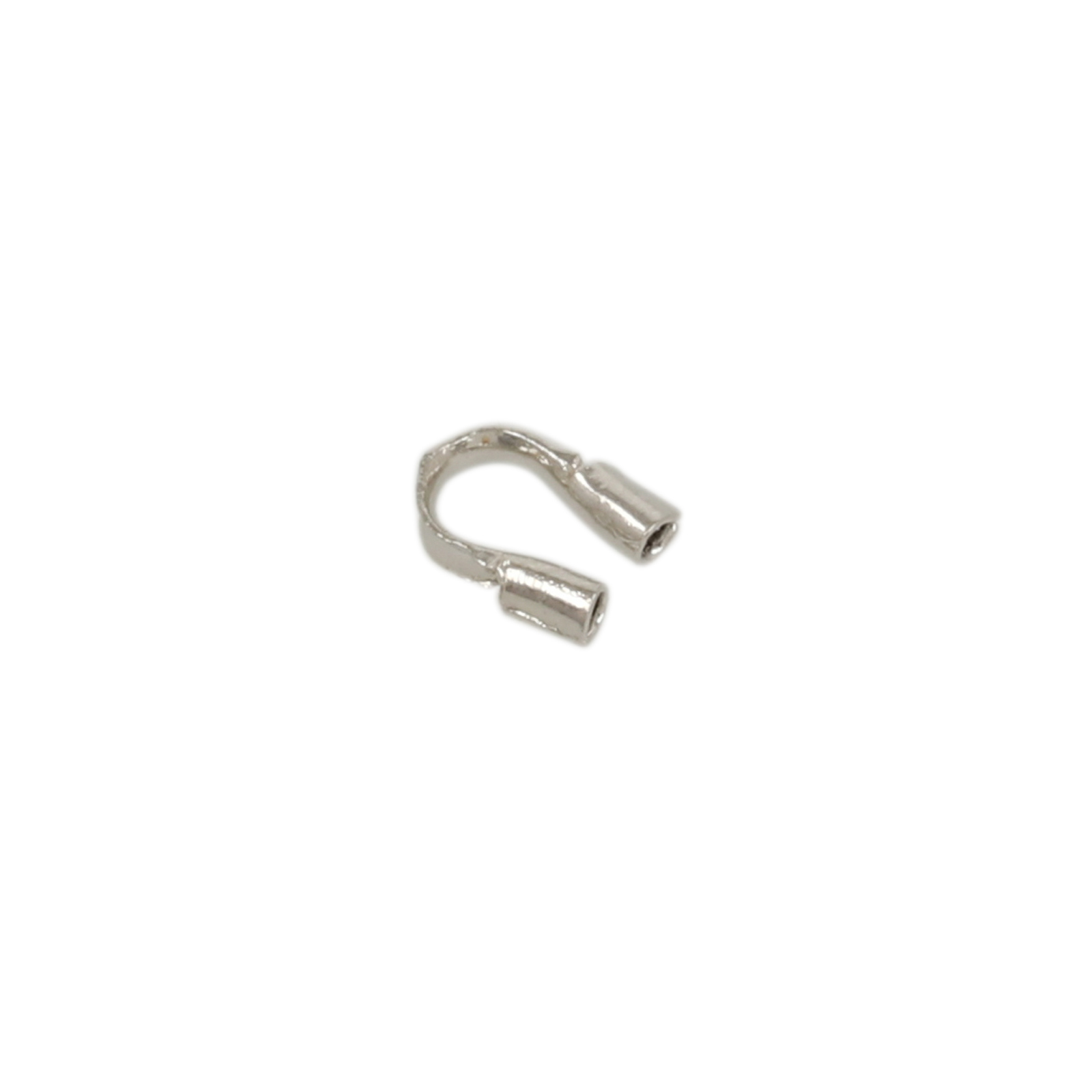 rhodium silver plated wire protectors - wire thickness 0,8mm | 100pc