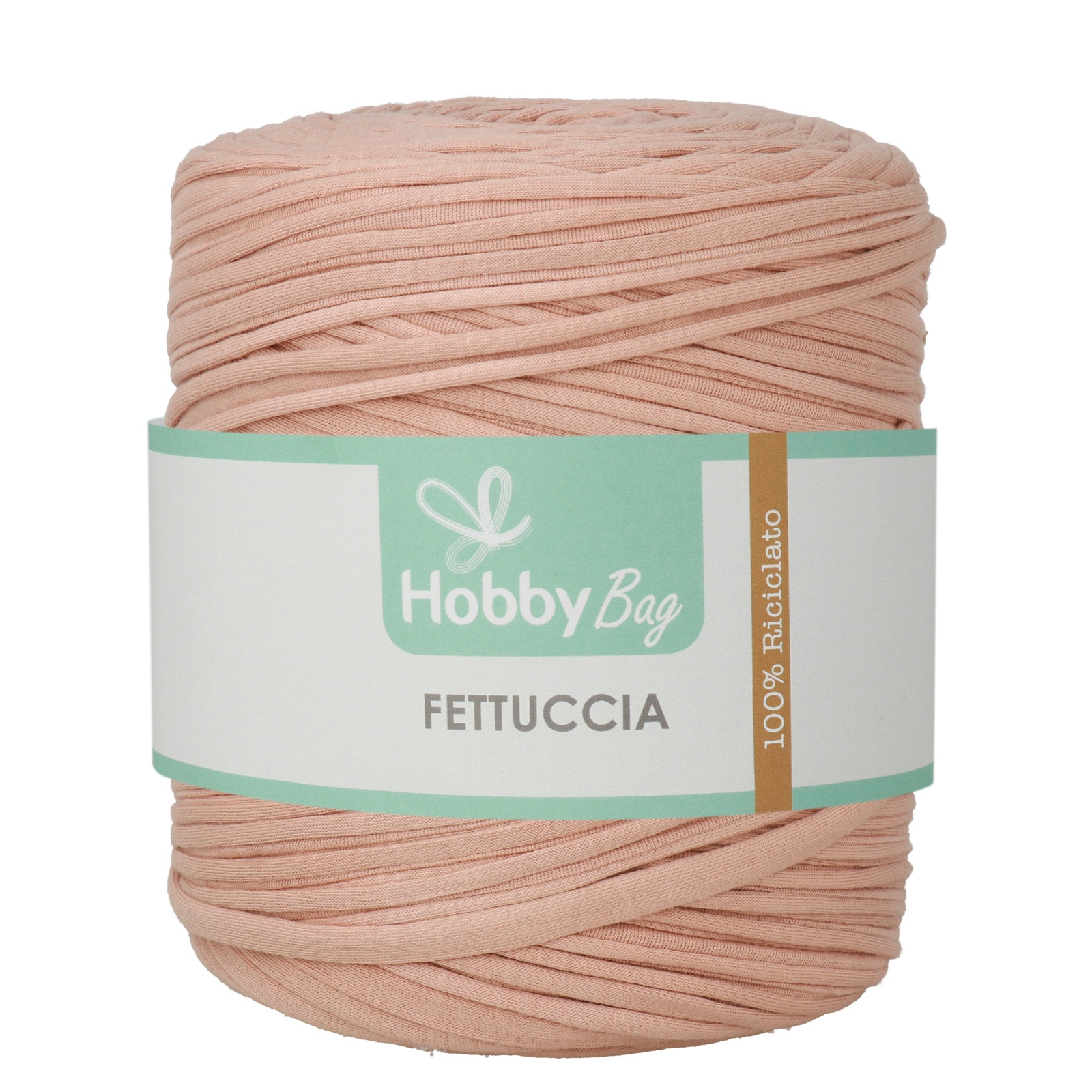 hobbybag t-shirt yarn fettuccia regular - rosa vintage - 700-900gr aprox (110-130mt) | 1pc