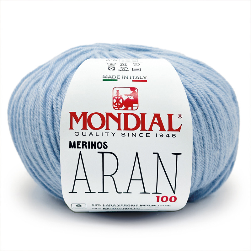 merinos aran 100 mondial - sky blue (081) - 100gr (200mt) | 1pc