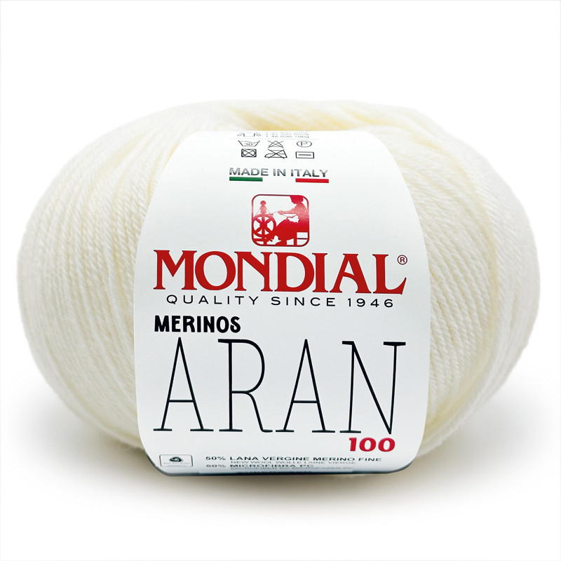 merinos aran 100 mondial - milk (426) - 100gr (200mt) | 1pc