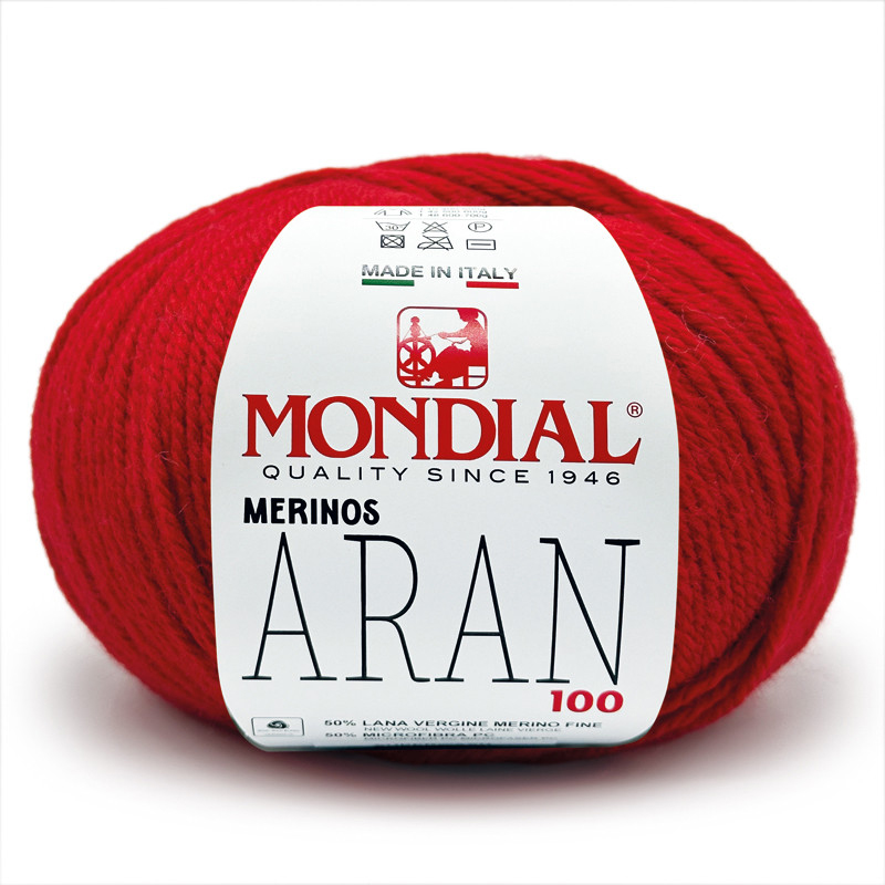 merinos aran 100 mondial - malboro red (563) - 100gr (200mt) | 1pc