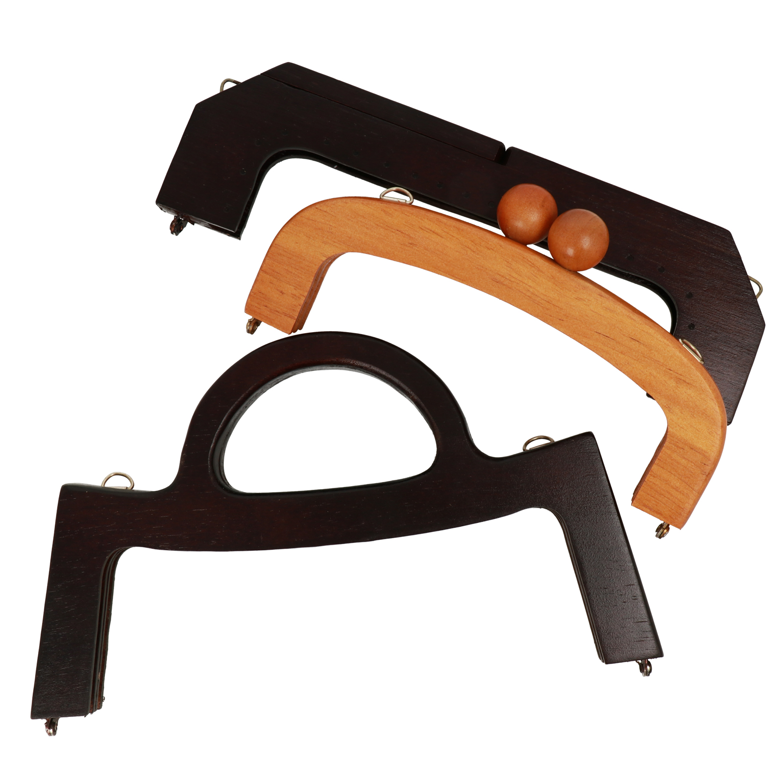set wooden clic clac for bag - mix 2 - 2+1 free | 3pc
