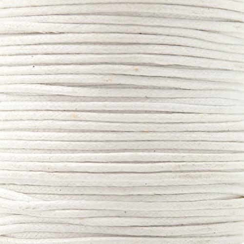 white waxed cotton cord 1mm | 25mt