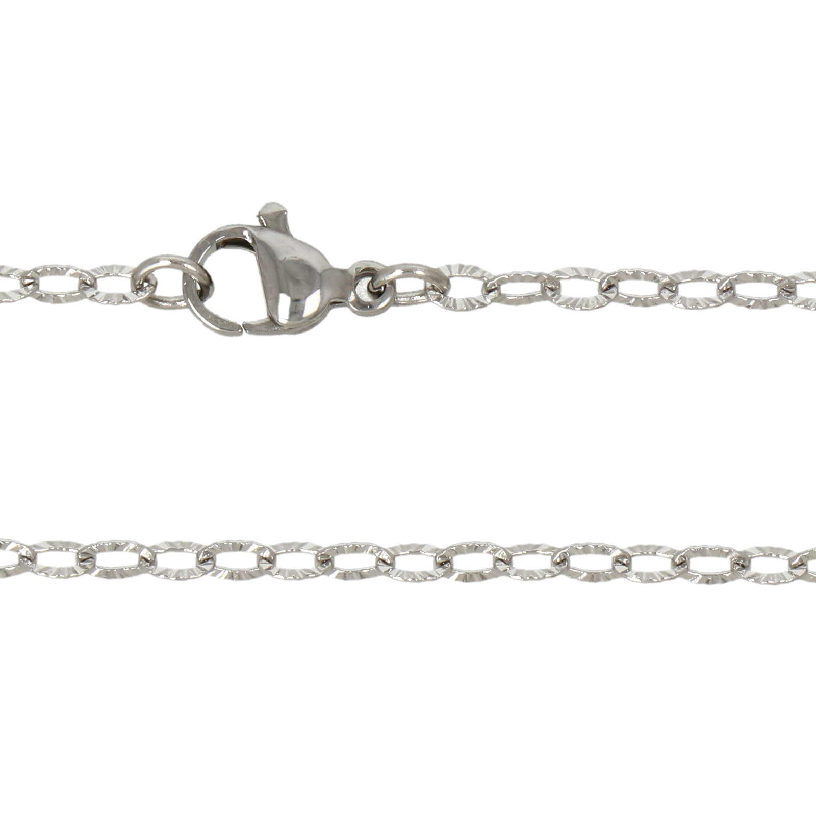 halskette flach oval kette 3,5x2,5mm edelstahl - länge 50cm | 1st