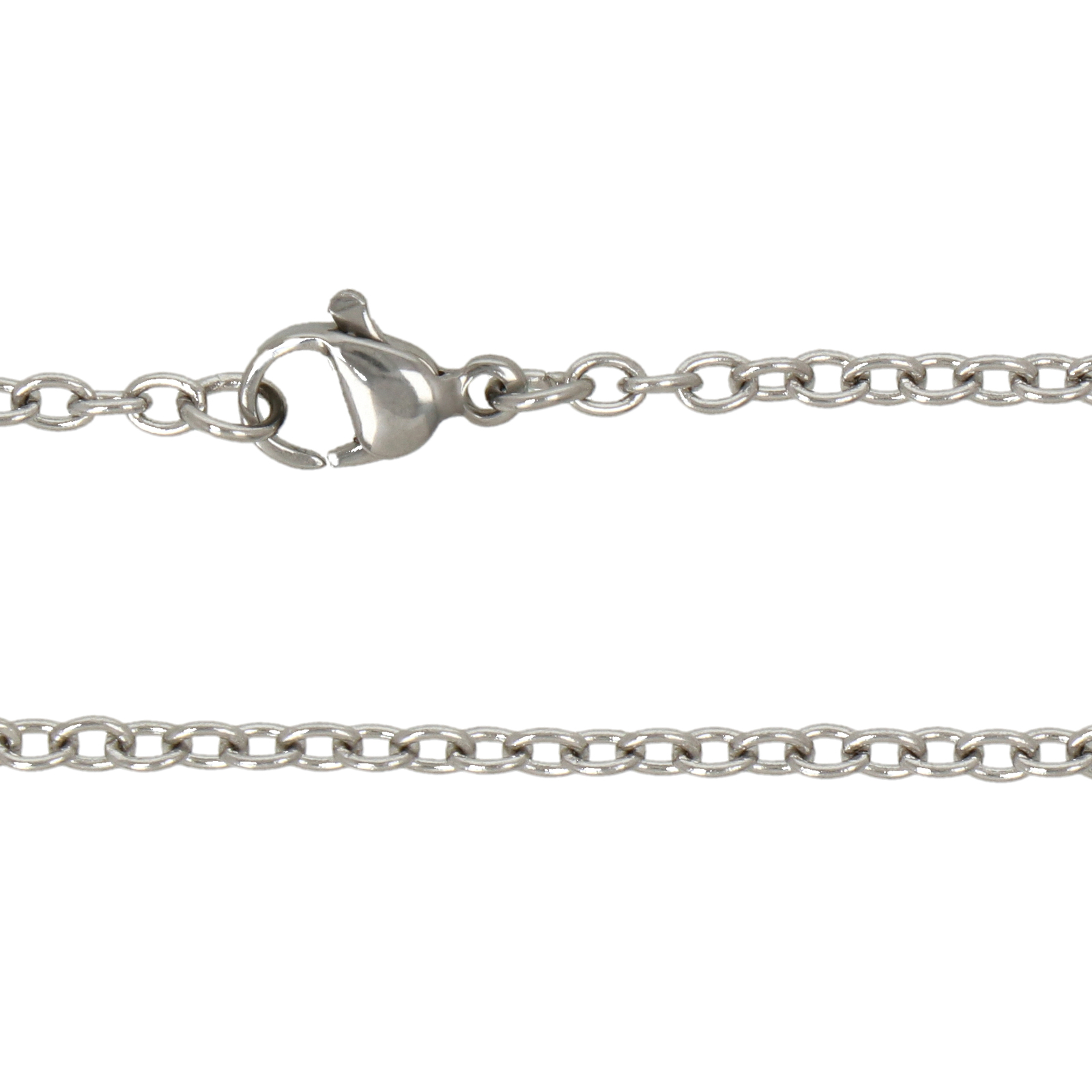 halskette oval kette 3x2mm edelstahl - drahtstärke 0,6mm - länge 50cm | 1st