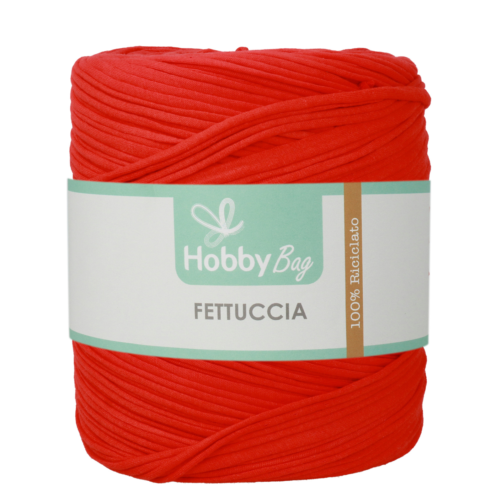 hobbybag t-shirt yarn fettuccia regular - rot herz - 700-900gr ca. (110-130mt) | 1st