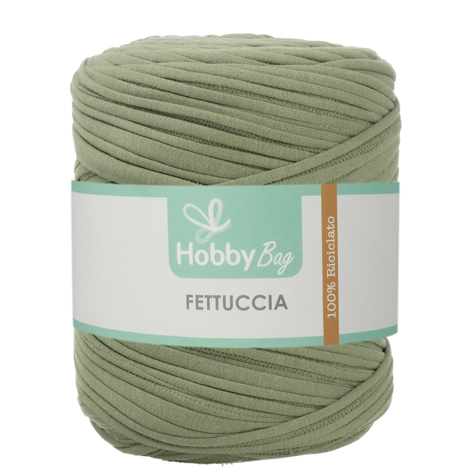 hobbybag t-shirt yarn fettuccia regular - green dragon - 700-900gr aprox (110-130mt) | 1pc
