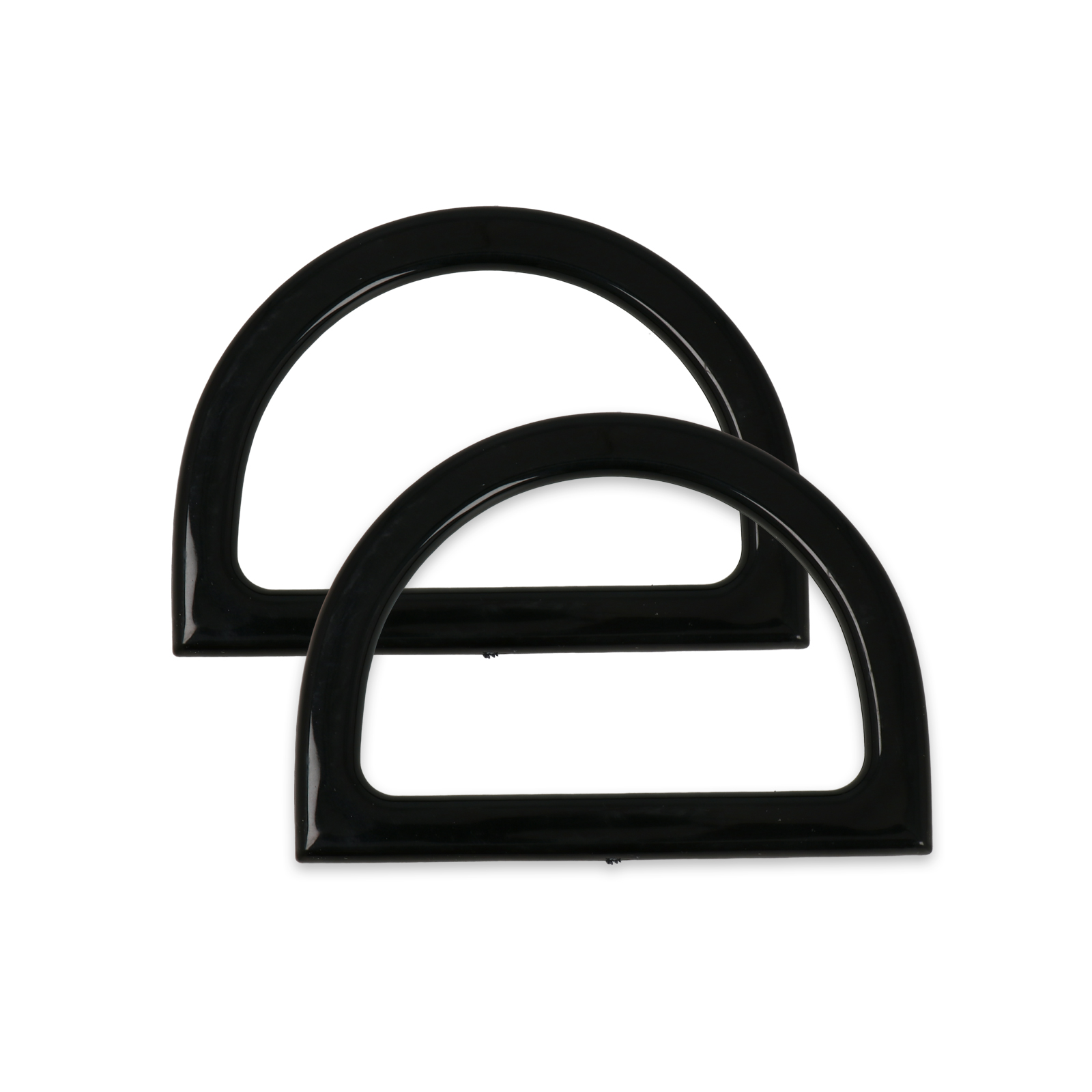 black d shape bag handle 12x8,5x1cm | 2pc