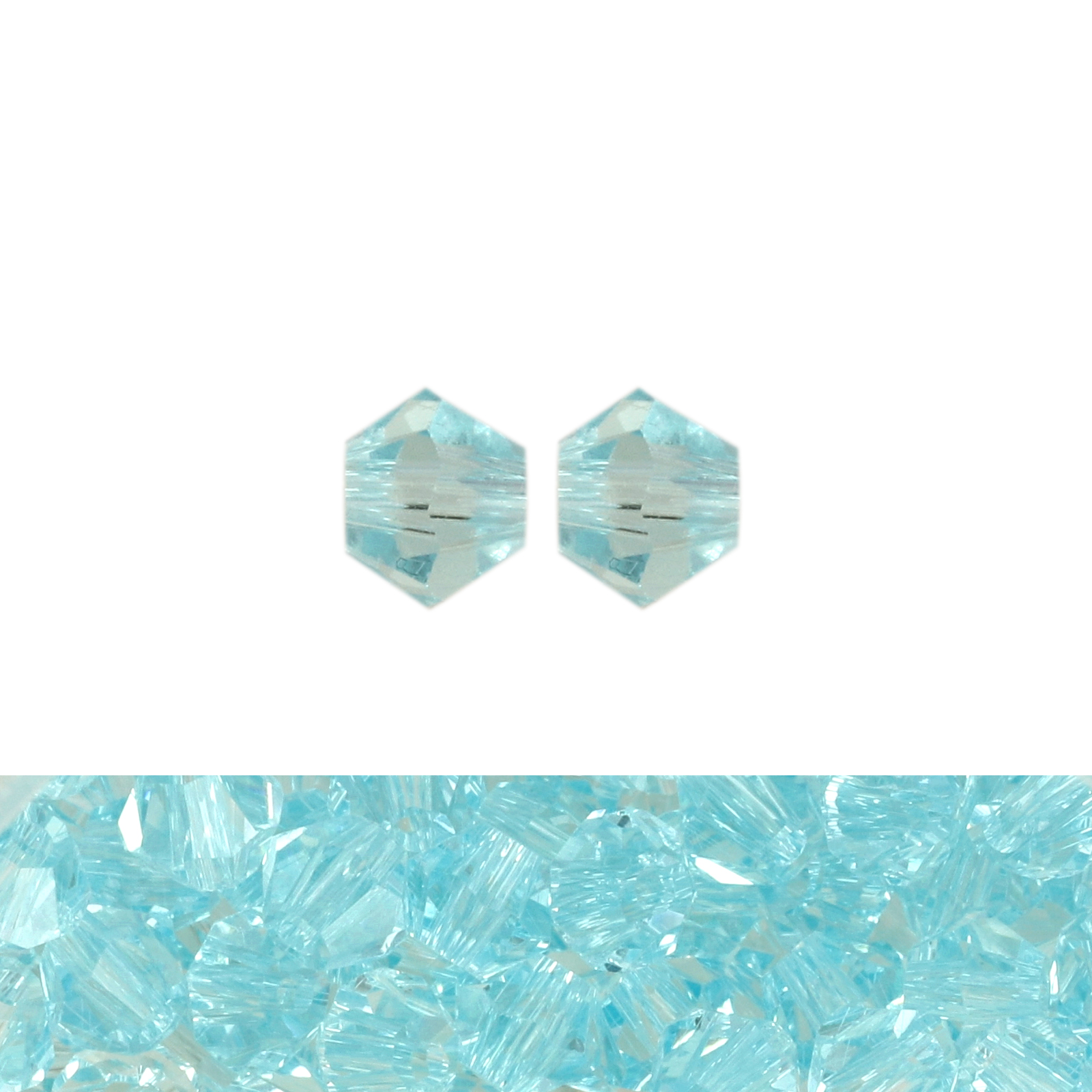 bicone brilliant light turquoise 4mm | 120pc