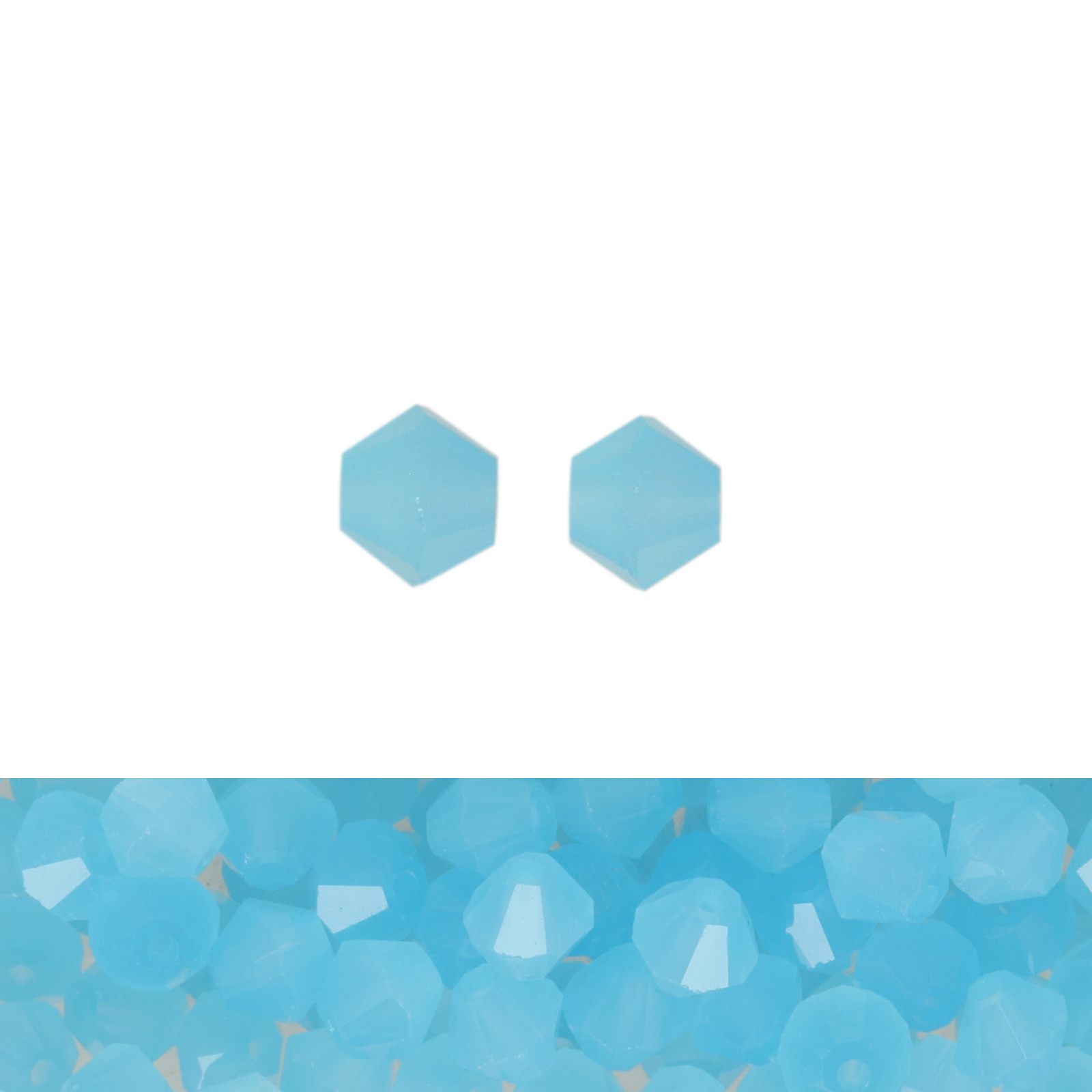 doppelkegel brilliant opal turquoise 4mm | 120st
