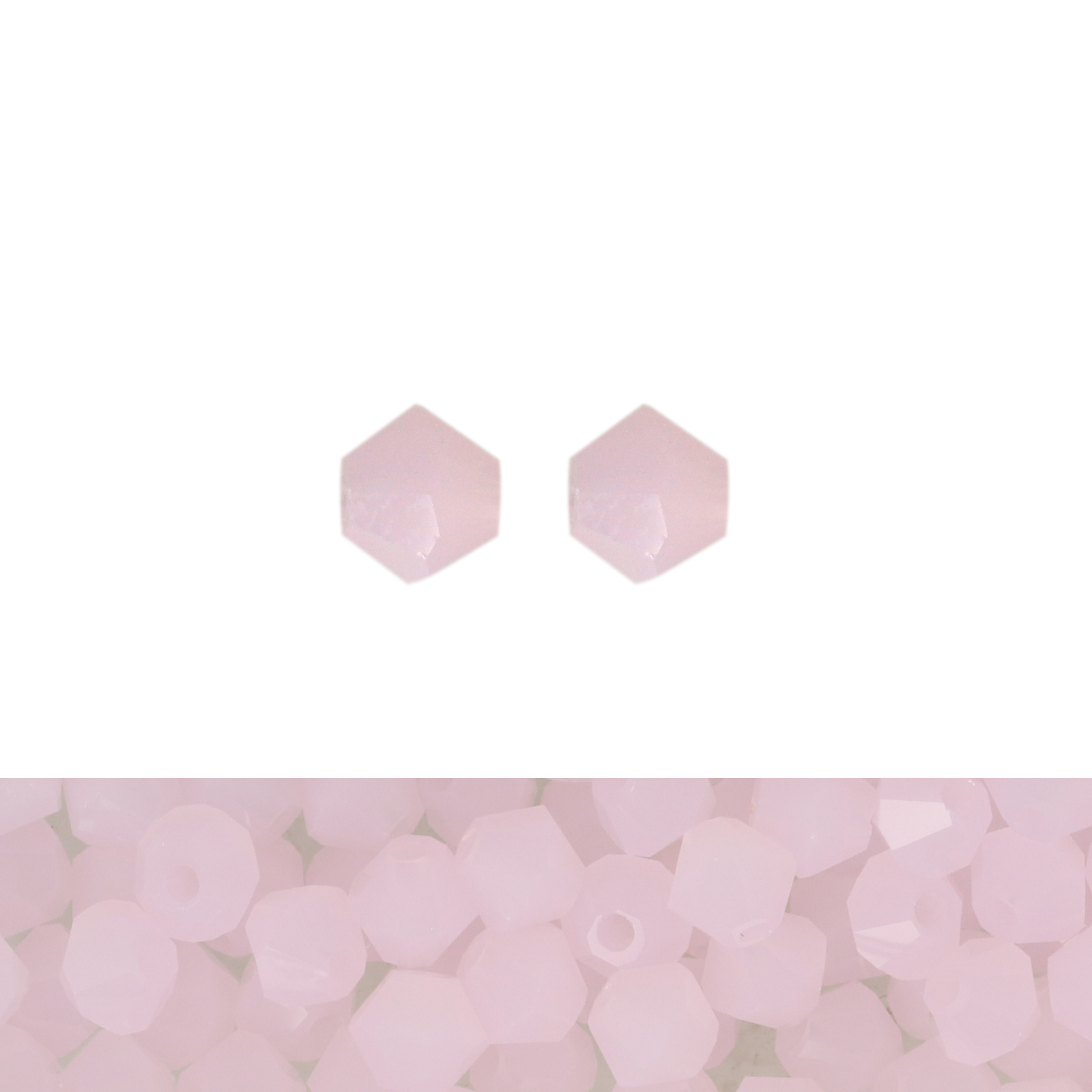 bicone brilliant opal rose 4mm | 120pc