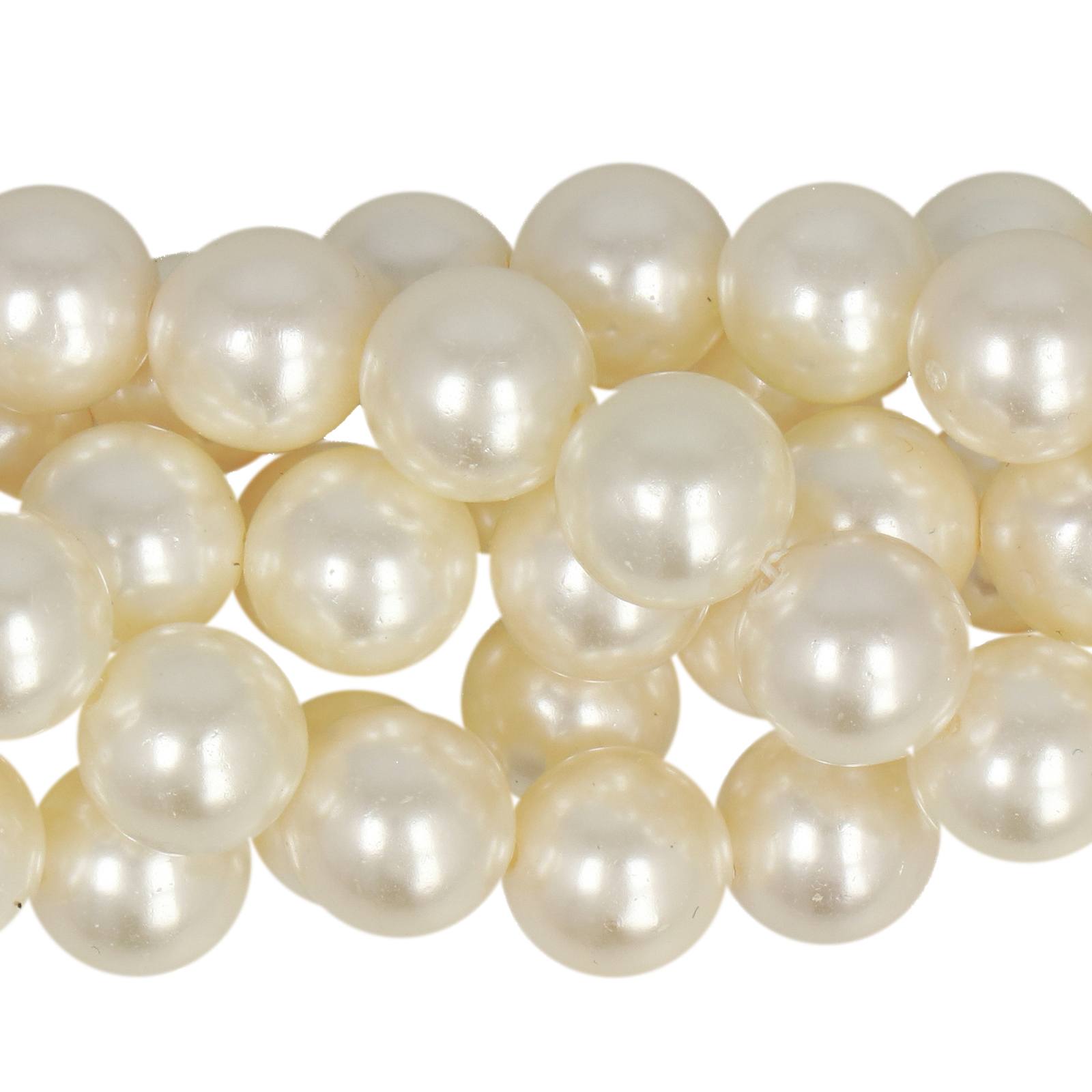 shell pearl beads pearl white round 8mm | 16-inch strand