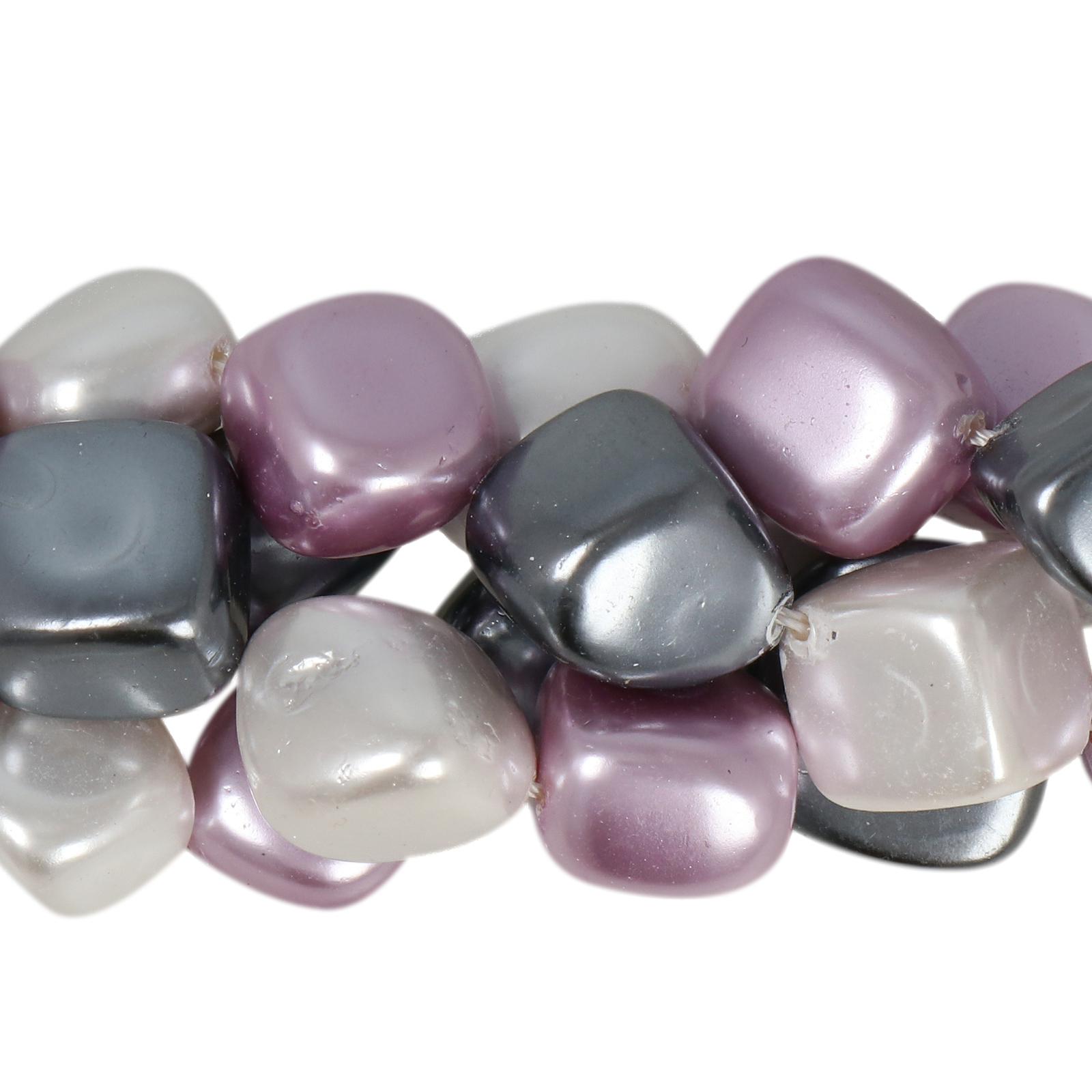 muschelkernperlen mix color nugget 12-14mm ca | strang 38/40cm