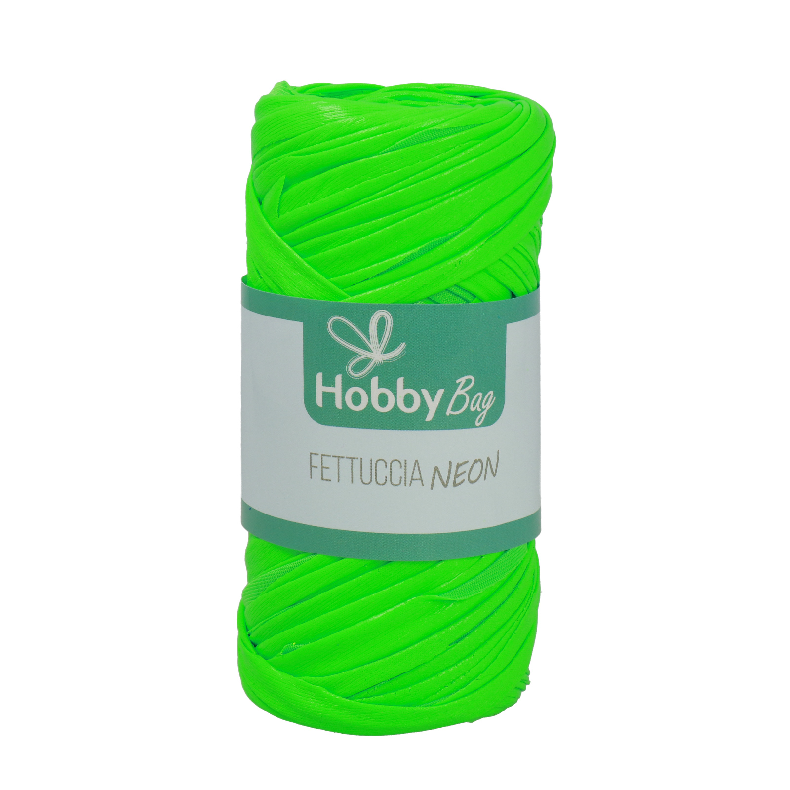 hobbybag t-shirt yarn fettuccia neon - grün - 120-130gr (50mt) | 1st