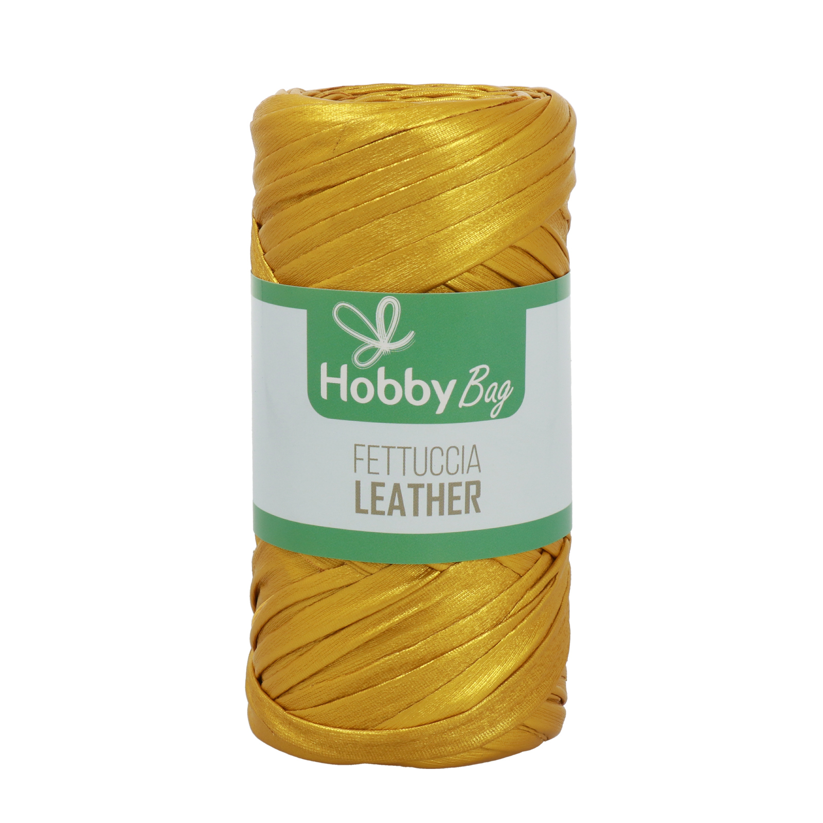 hobbybag fettuccia leather - gold - 120-130gr (50mt) | 1pc