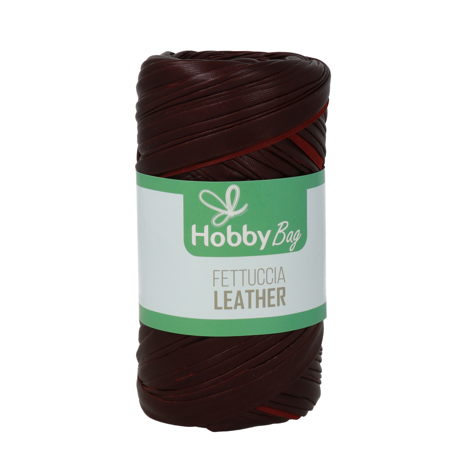 hobbybag fettuccia leather - mahogany - 120-130gr (50mt) | 1pc