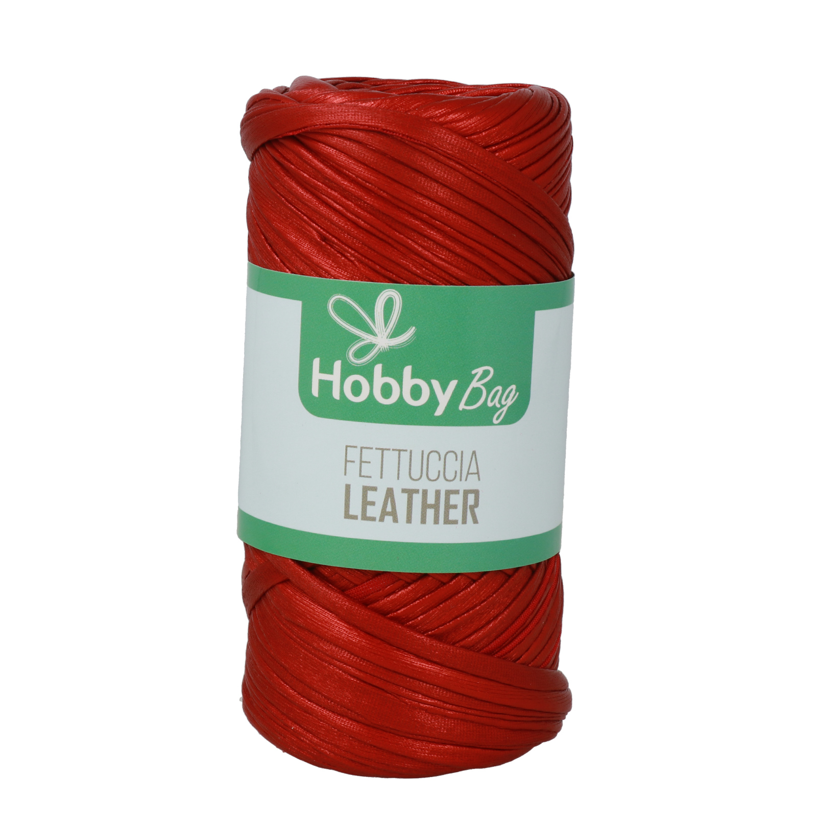 hobbybag fettuccia leather - rot - 120-130gr (50mt) | 1st