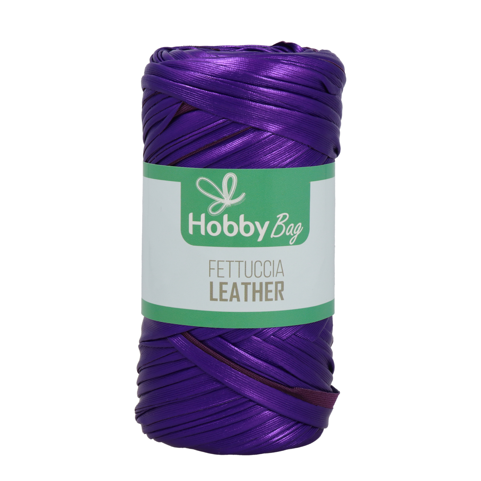 hobbybag fettuccia leather - purple - 120-130gr (50mt) | 1pc