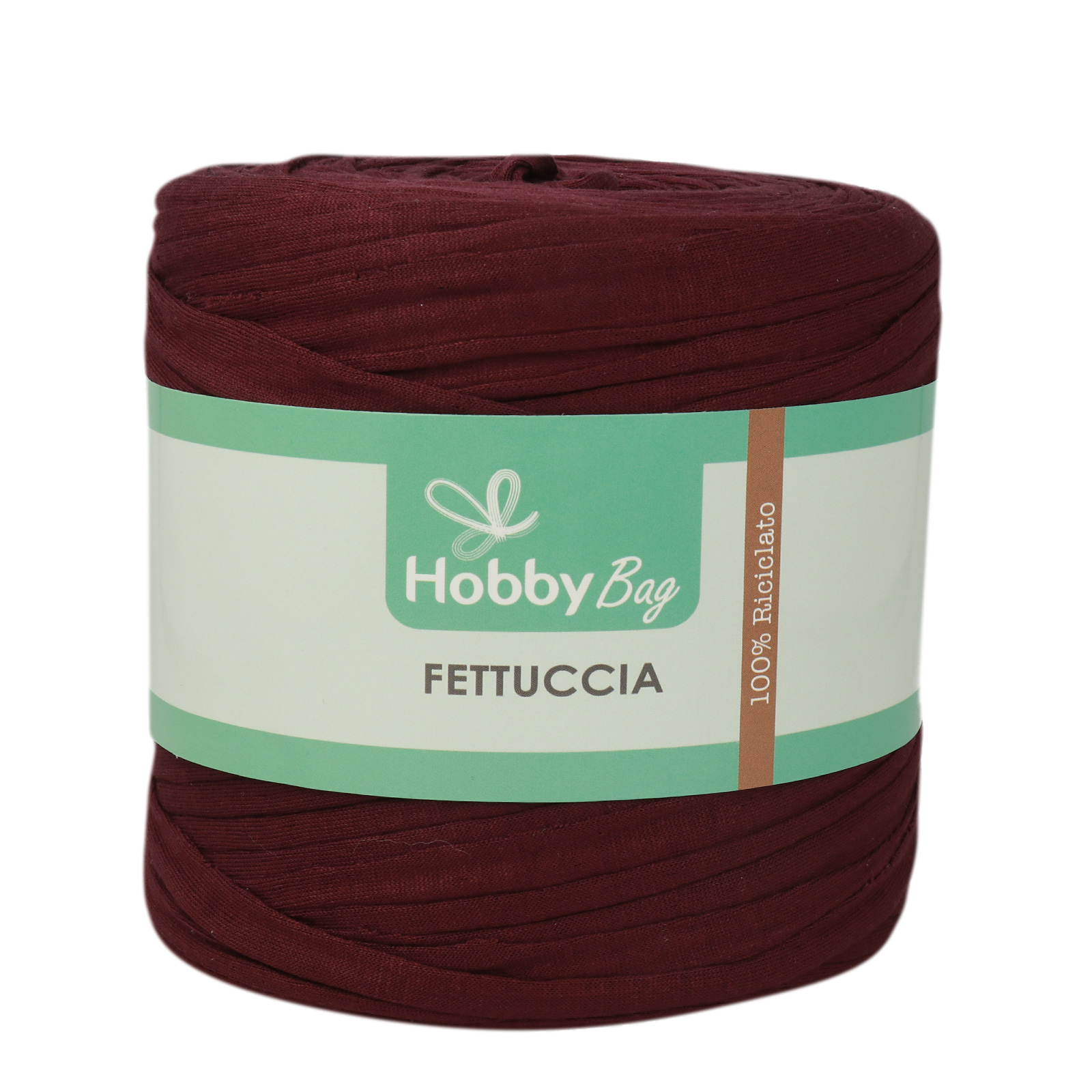 hobbybag t-shirt yarn fettuccia - merlot - 600-800gr (110-130mt) | 1st