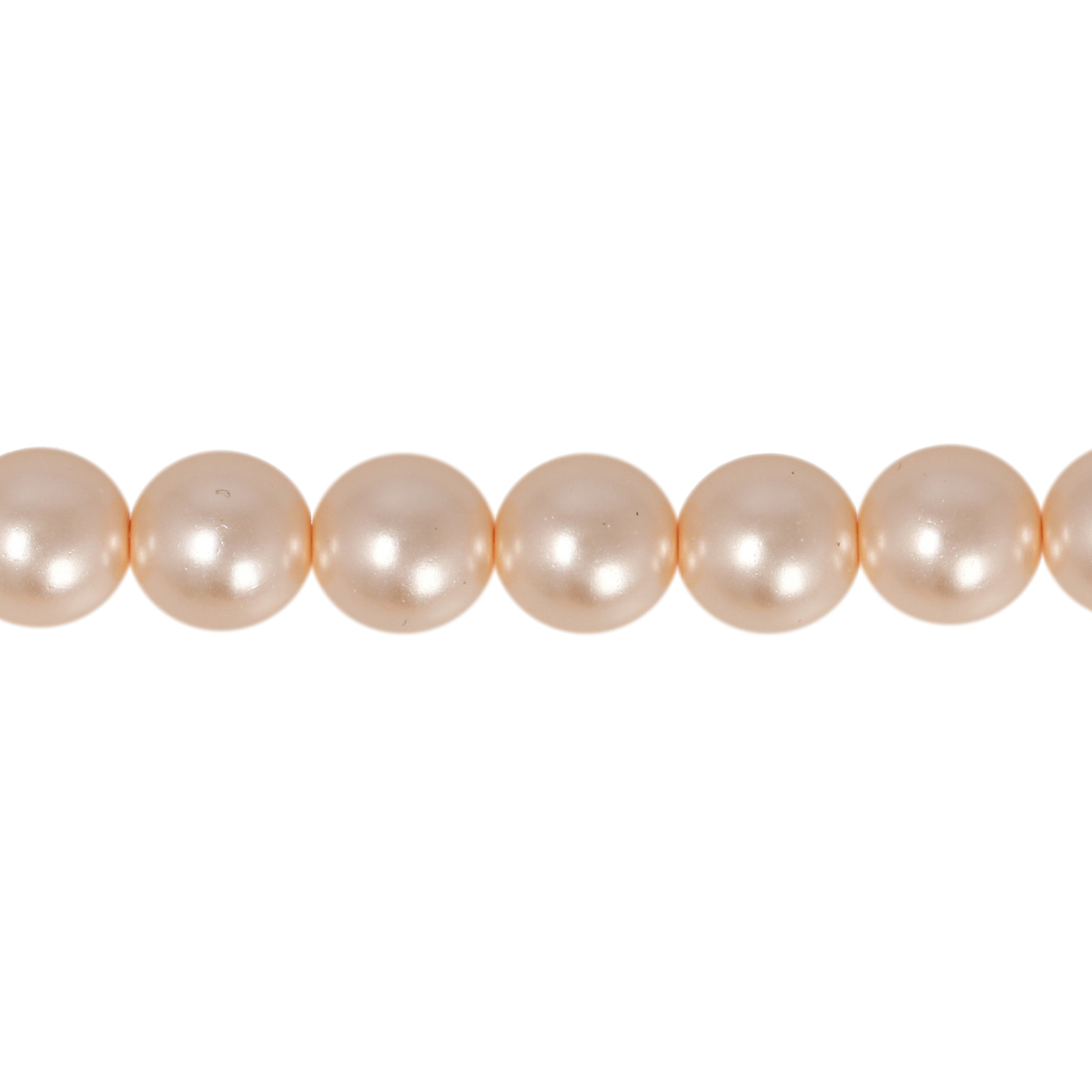 czech glass pearl beads - creamrose round 6mm | 75pc