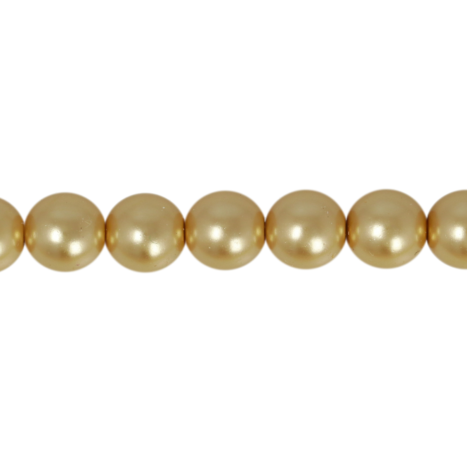 böhmische glas perlmutt rundperlen light gold 6mm | 75st
