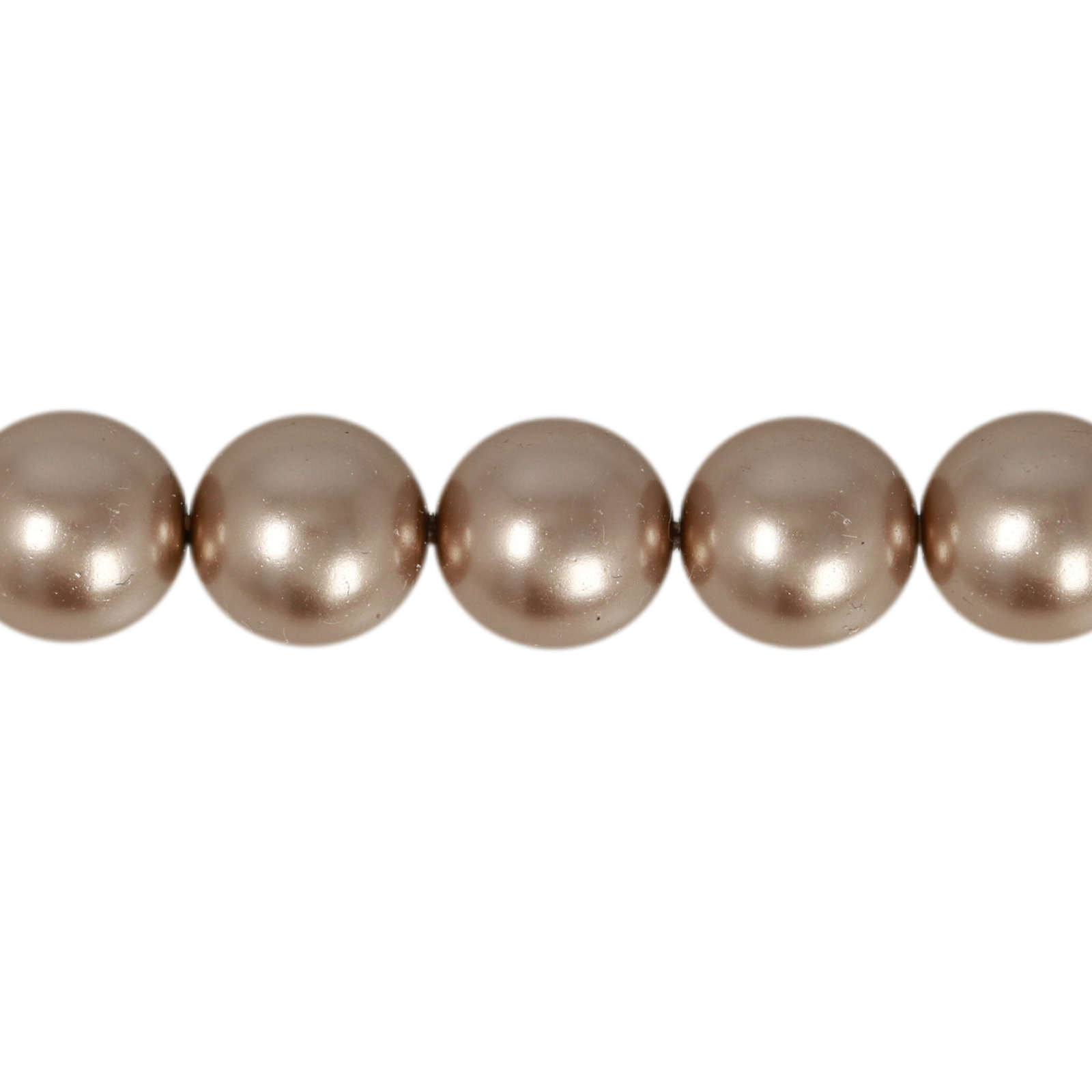 czech glass pearl beads - light bronze 8mm | 50pc