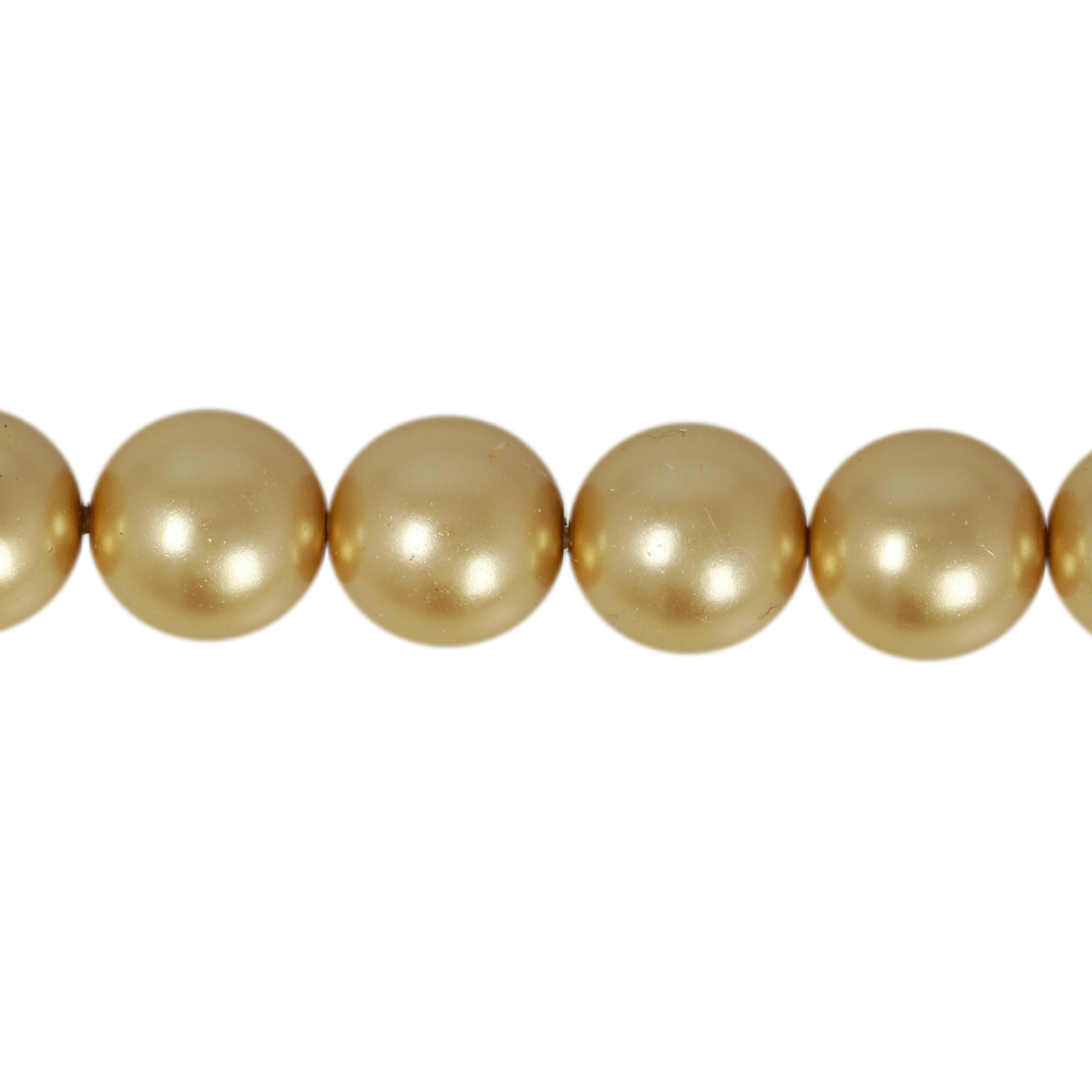czech glass pearl beads - light gold 8mm | 50pc