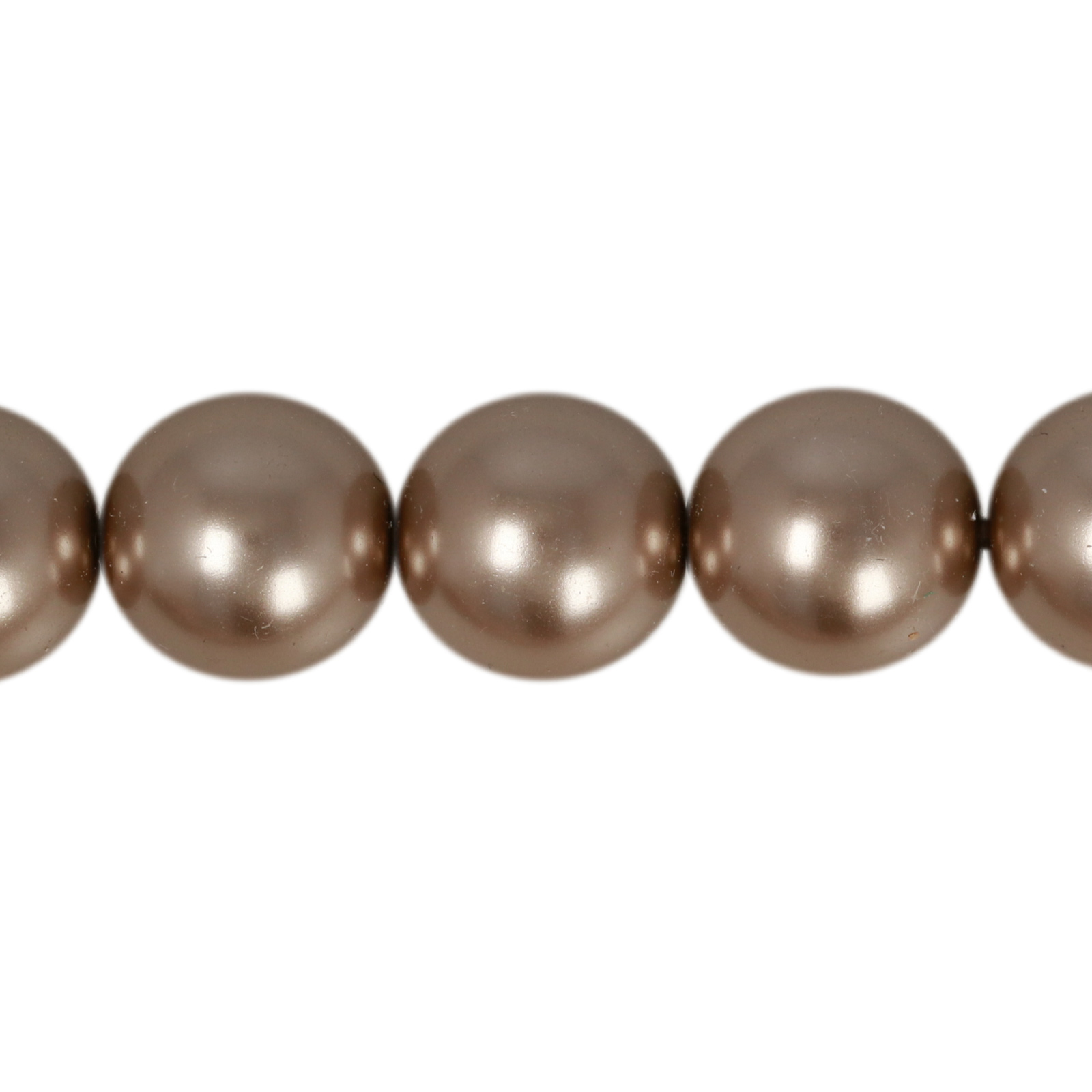 böhmische glas perlmutt rundperlen light bronze 10mm | 25st
