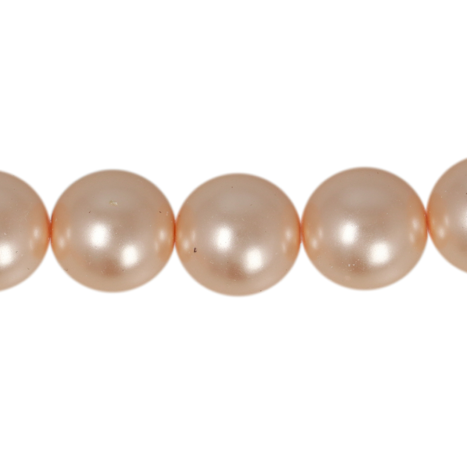 czech glass pearl beads - creamrose round 10mm | 25pc
