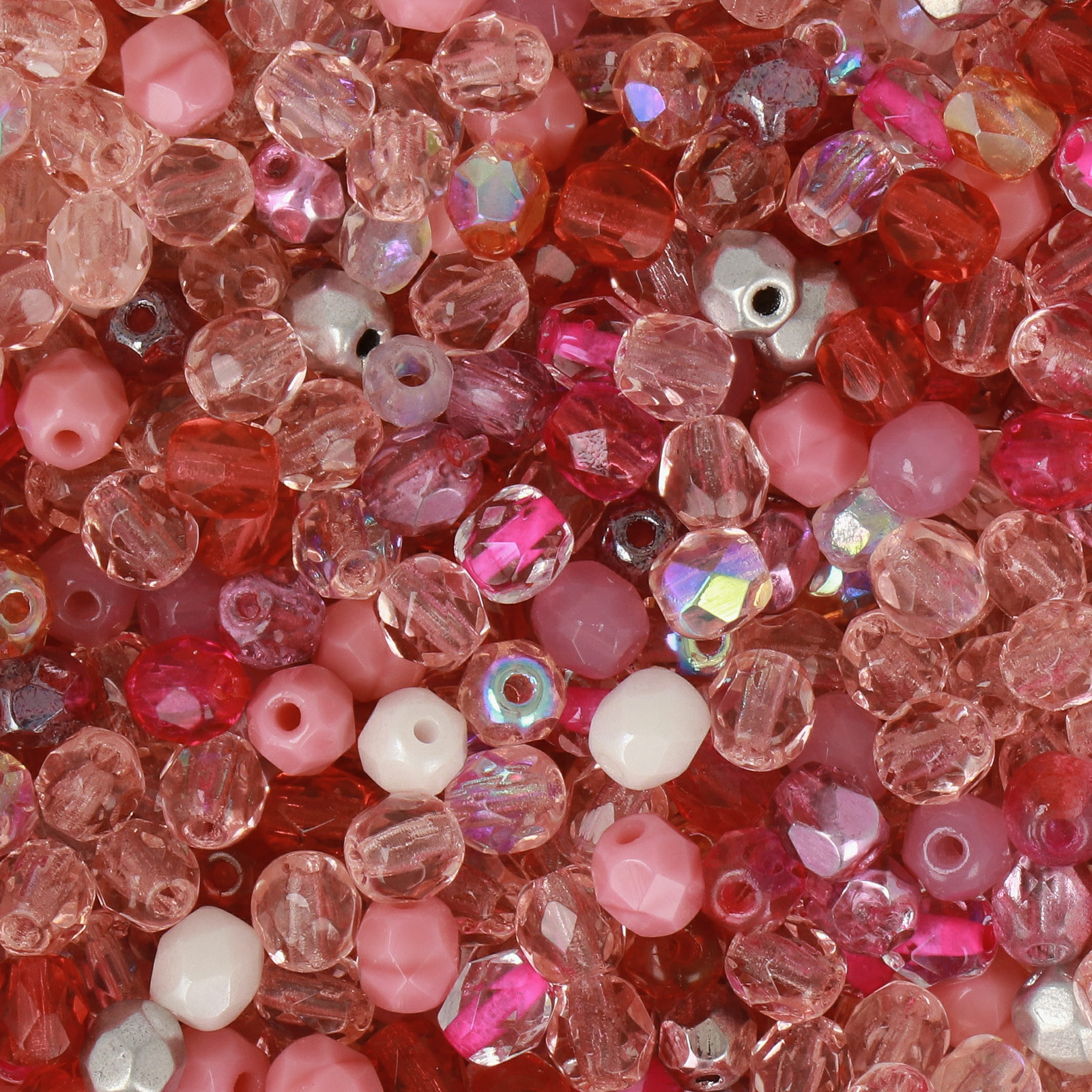 böhmische glasschliffperlen pink mix 4mm | 100st