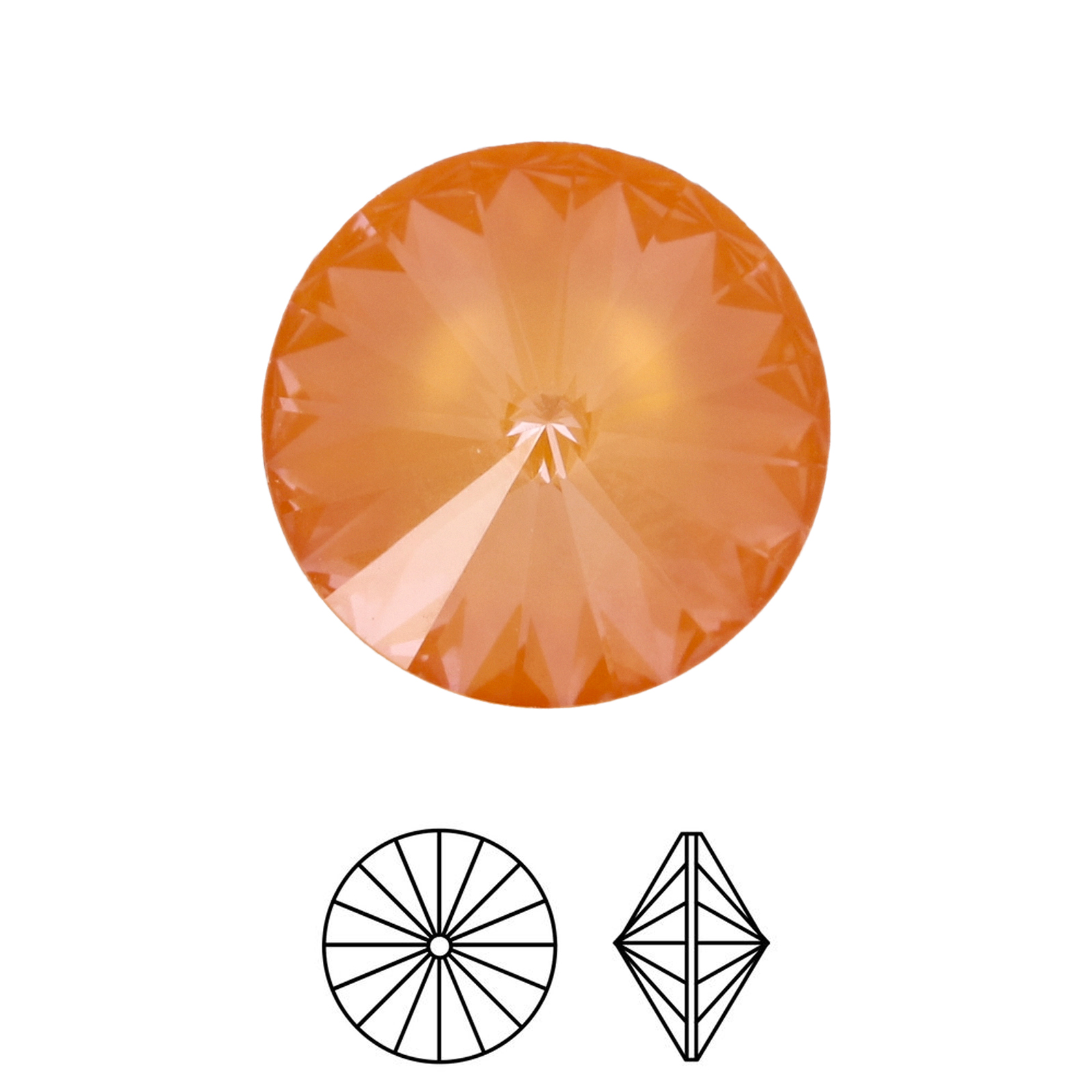 rivoli (1122) crystal mango ignite 12mm | 2pc