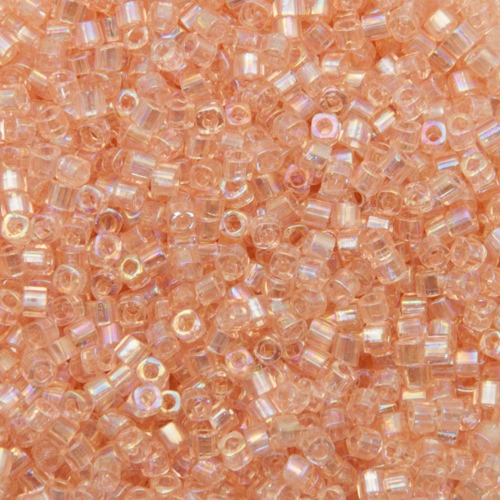 cube toho beads 1,5mm - transparent rainbow rosaline (169) | 10gr