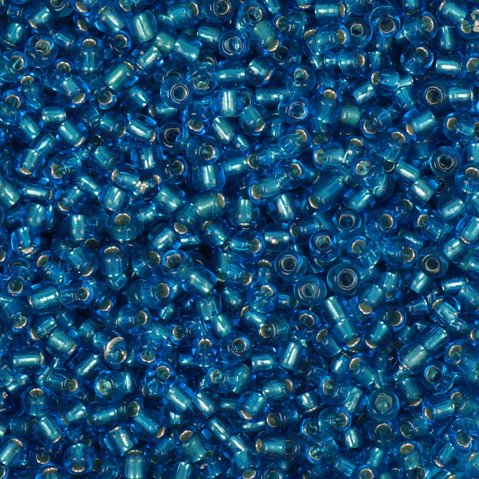 semini by hobbyperline rocailles 8/0 - silver-lined aquamarine | 30gr