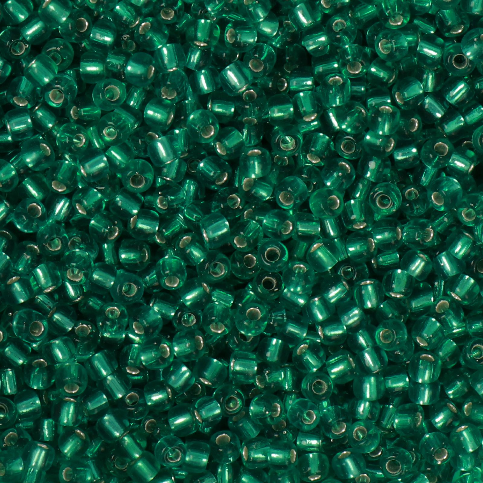 semini by hobbyperline rocailles 8/0 - silver-lined emerald | 30gr