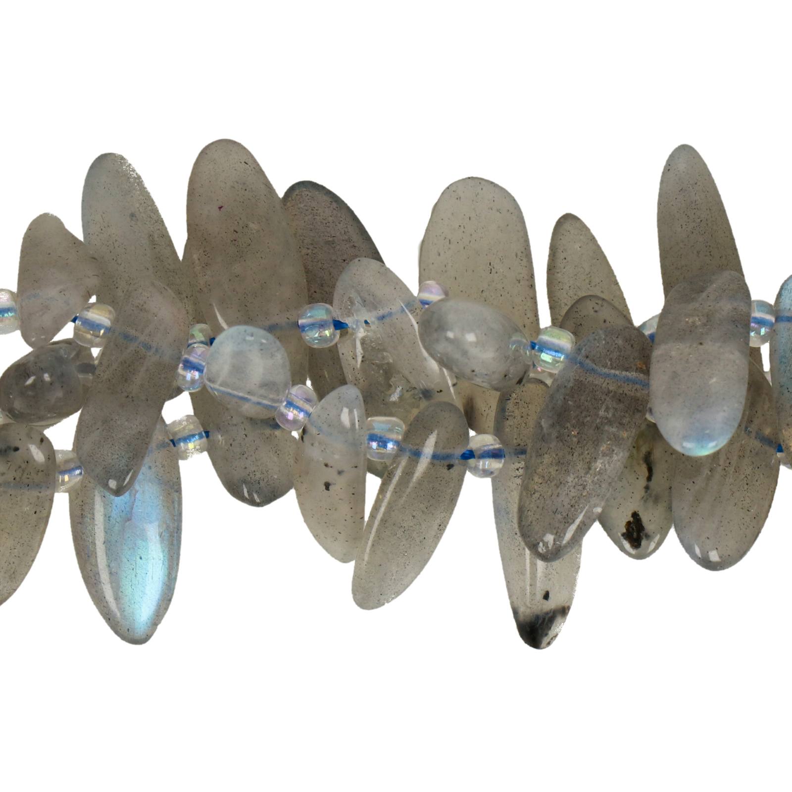 labradorite stick graduated 8-18mm approx. | 15/16-inch strand