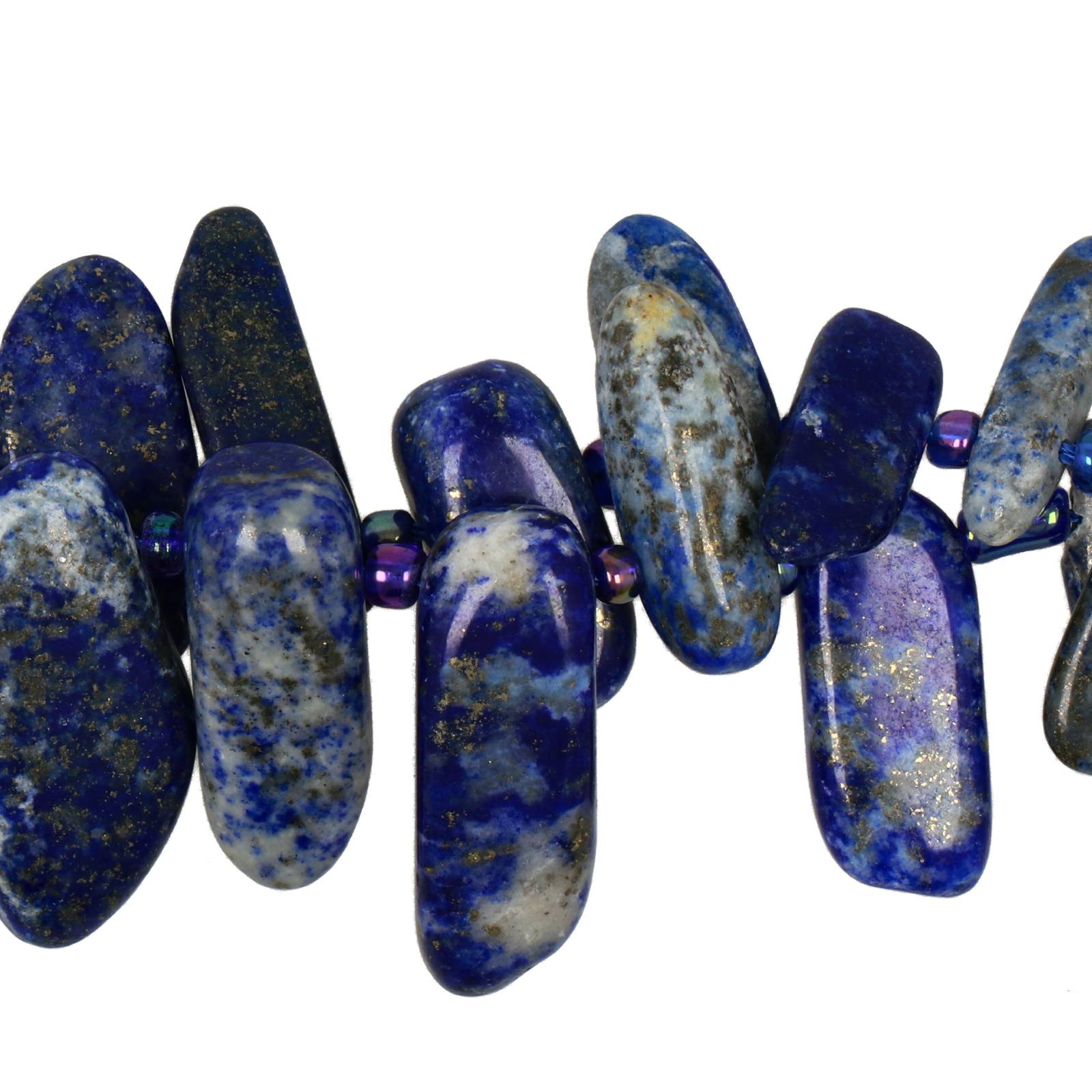 lapislazuli stick graduated 8-24mm approx. | 15/16-inch strand