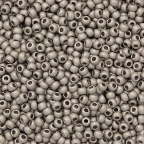 rocaille toho seed beads 11/0 metallic silver frosted antique silver (556) | 10gr
